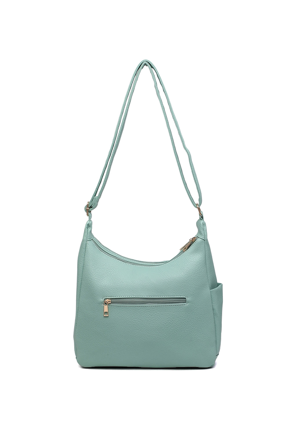 Shoulder Bag with Multiple Compartments and Zipper Closure