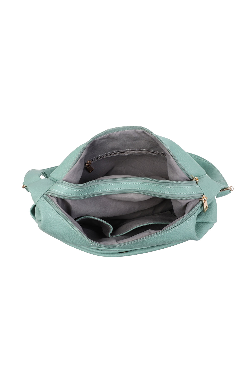 Shoulder Bag with Multiple Compartments and Zipper Closure