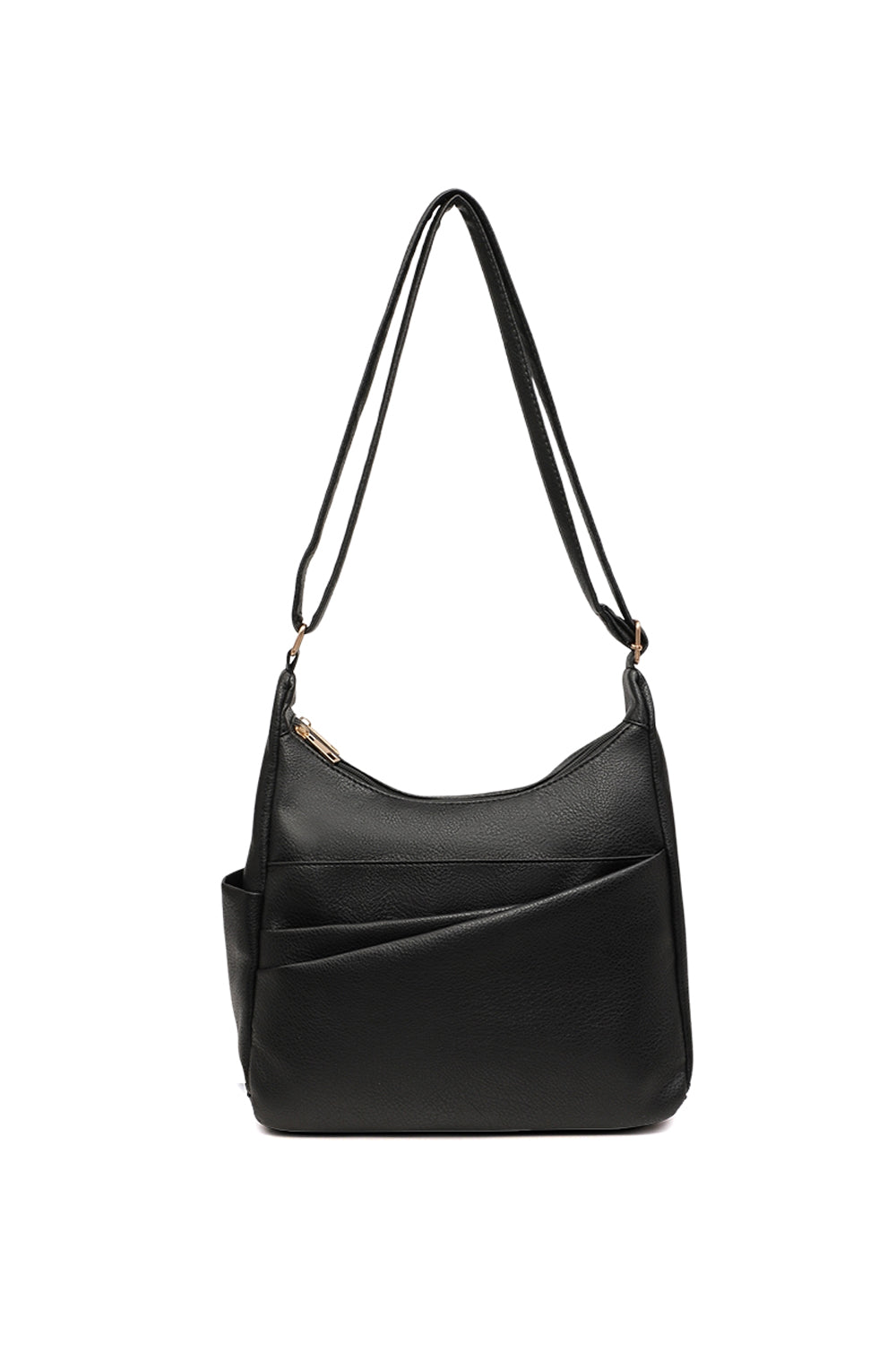 Shoulder Bag with Multiple Compartments and Zipper Closure