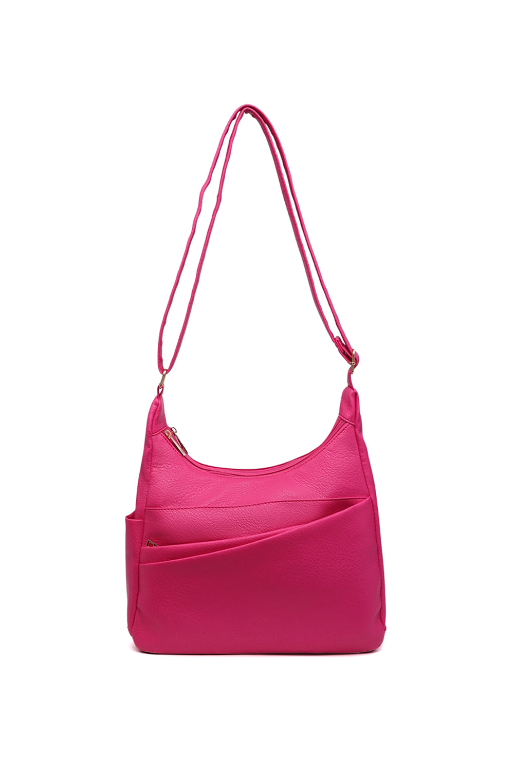 Shoulder Bag with Multiple Compartments and Zipper Closure