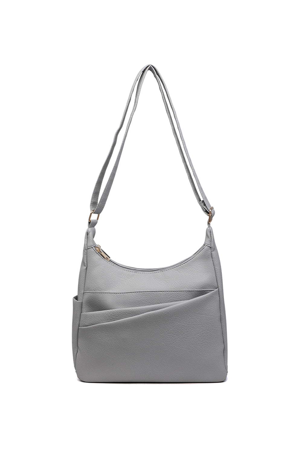 Shoulder Bag with Multiple Compartments and Zipper Closure