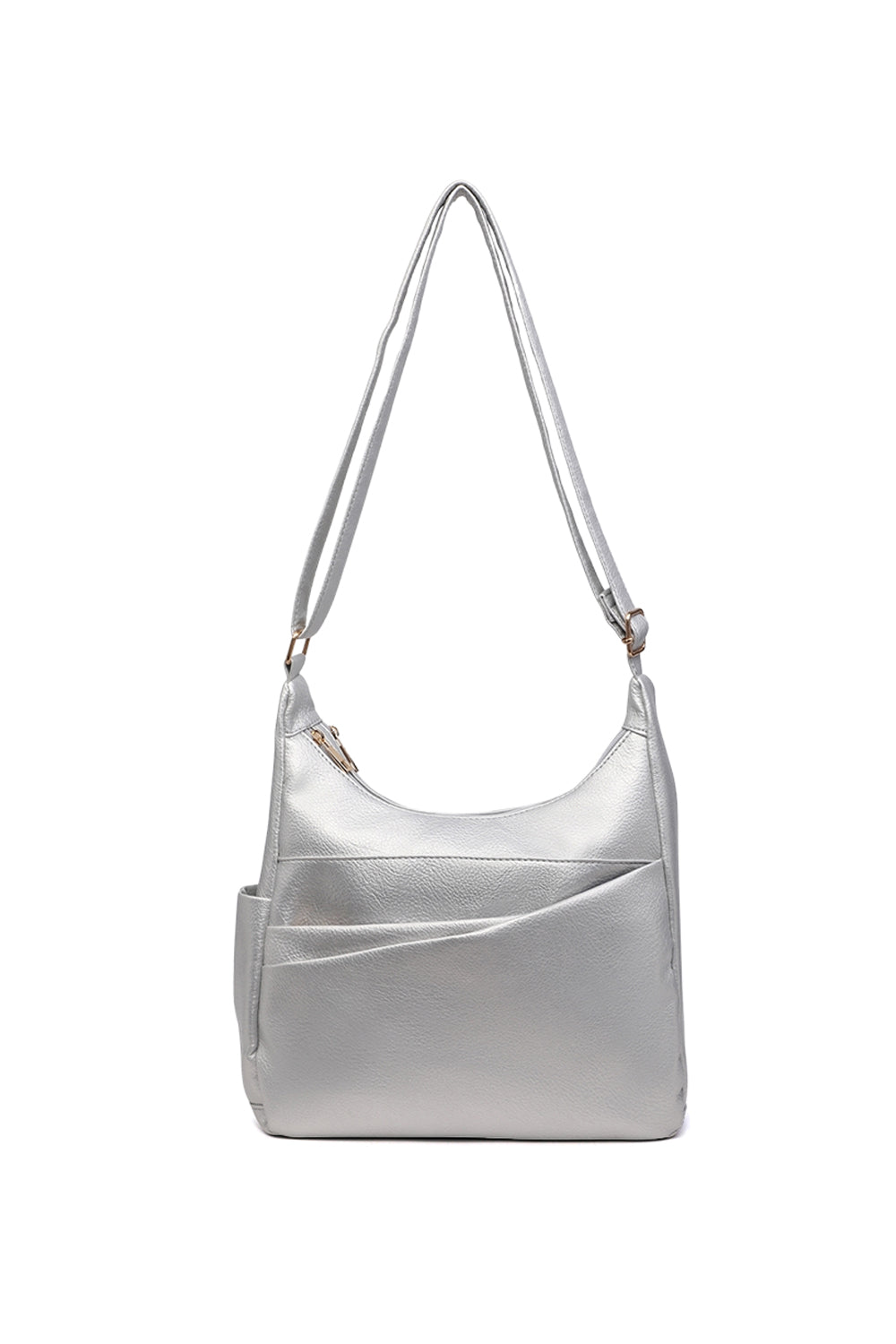 Shoulder Bag with Multiple Compartments and Zipper Closure