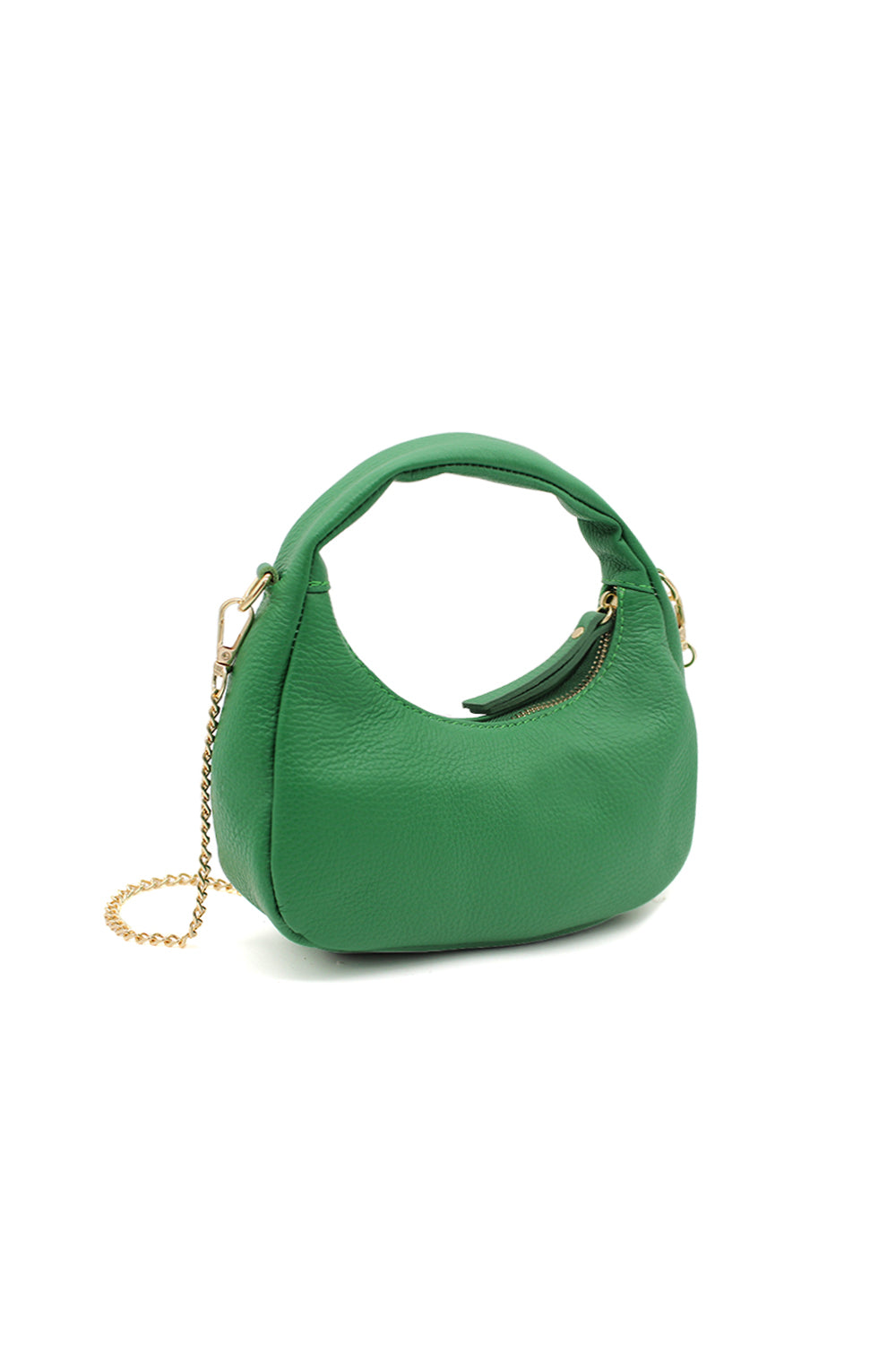 Chic Genuine Italian Leather Crossbody Bag with Elegant Chain Strap