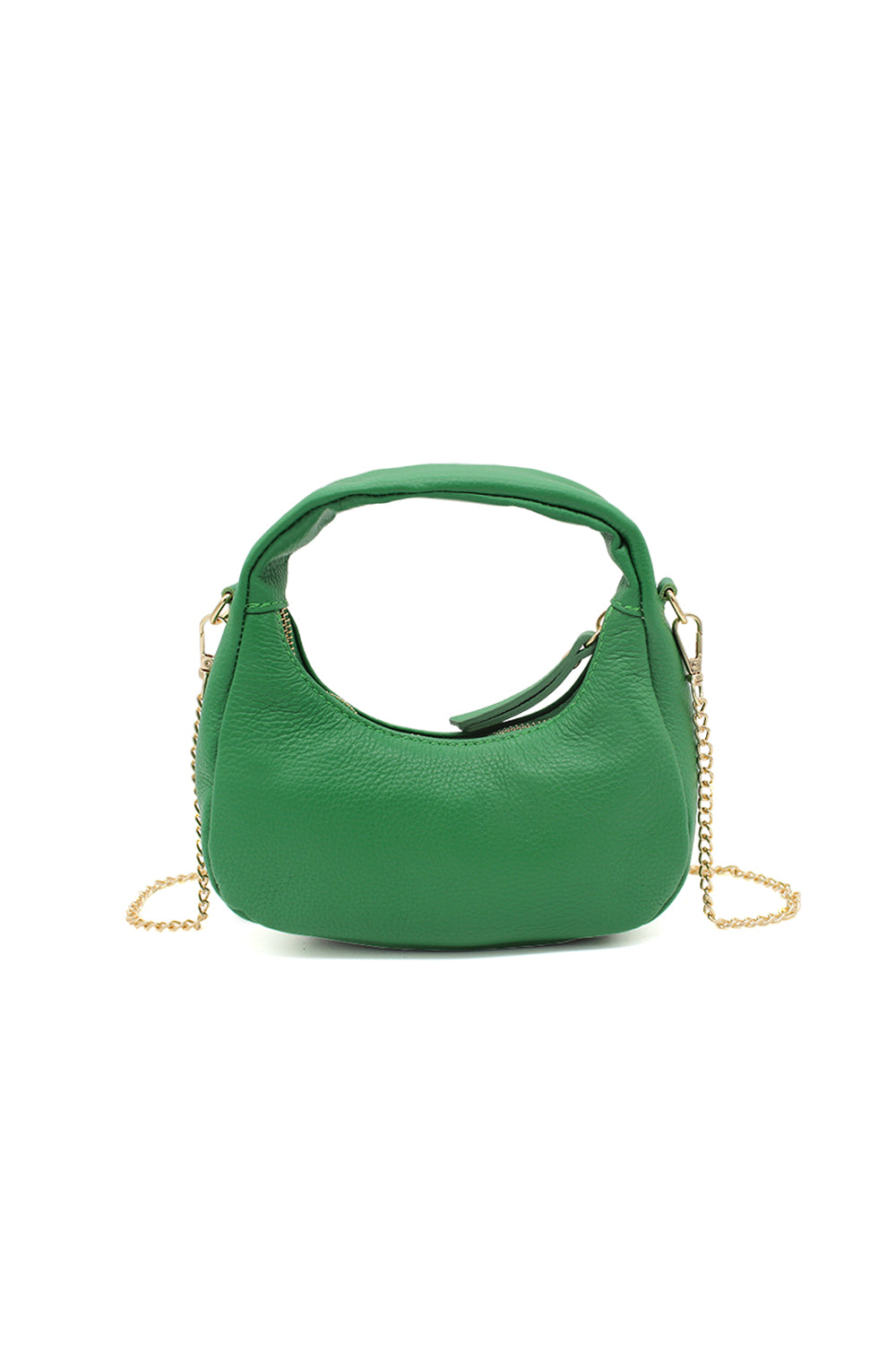 Chic Genuine Italian Leather Crossbody Bag with Elegant Chain Strap