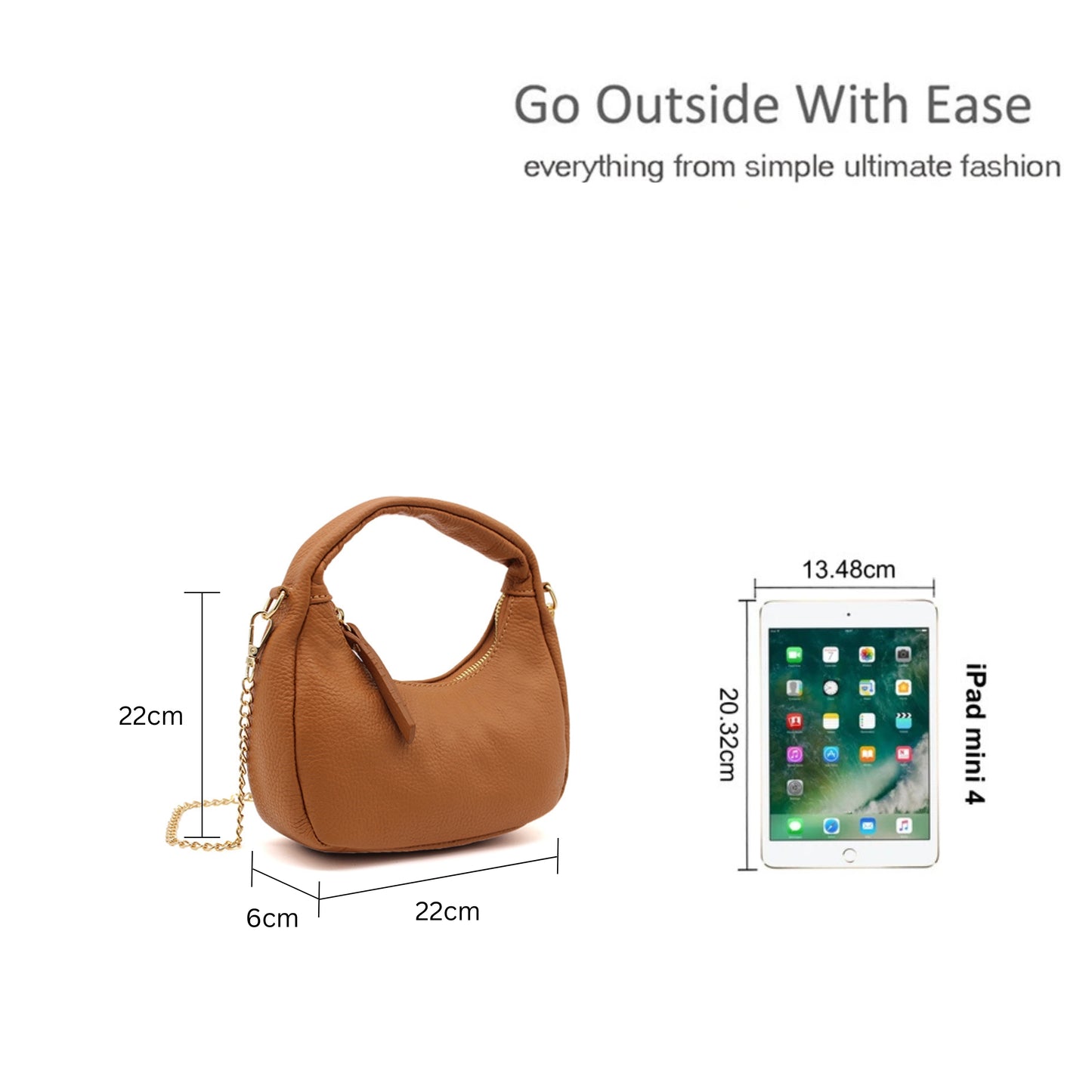 Chic Genuine Italian Leather Crossbody Bag with Elegant Chain Strap