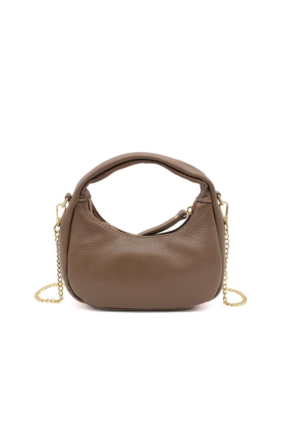 Chic Genuine Italian Leather Crossbody Bag with Elegant Chain Strap