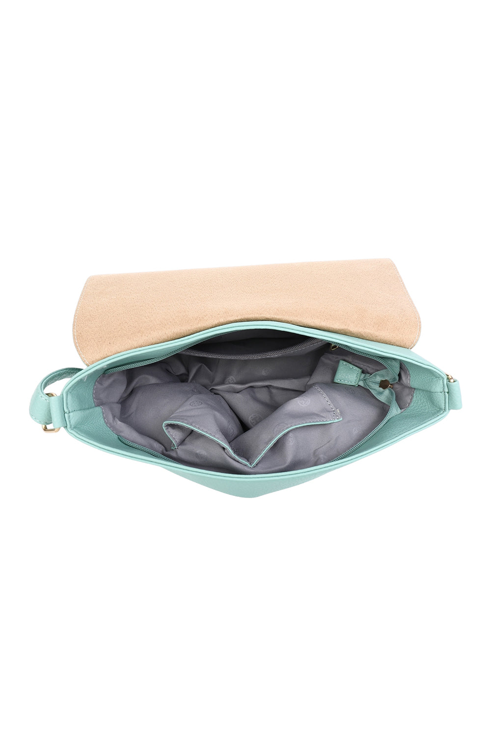 Structured Buckle Crossbody Bag with Adjustable Strap