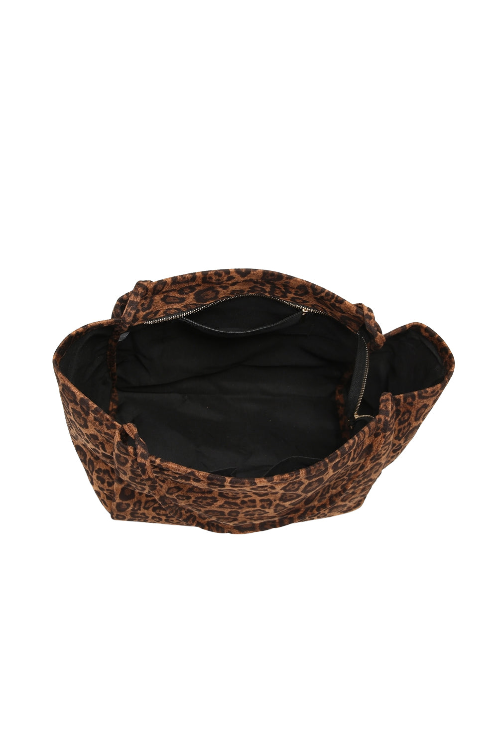 Large Capacity Tote Bag with Leopard Print Shoulder Straps
