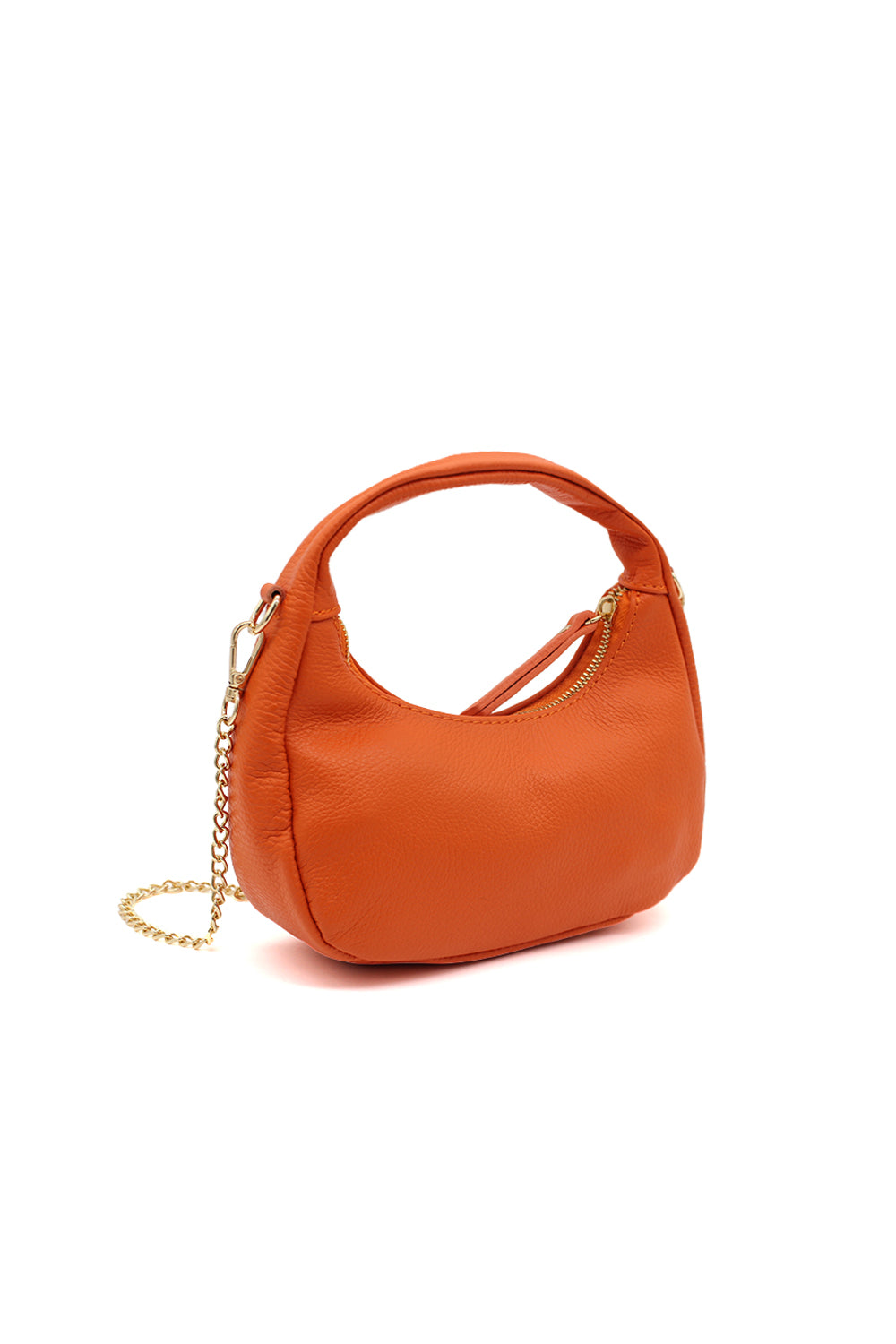 Chic Genuine Italian Leather Crossbody Bag with Elegant Chain Strap