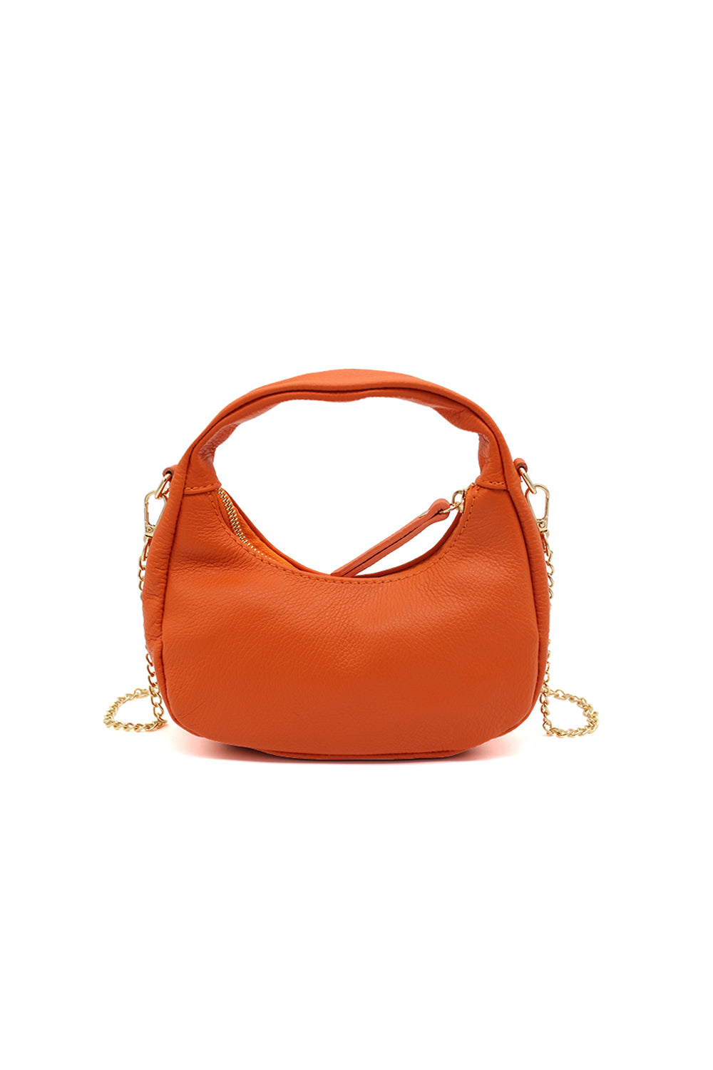 Chic Genuine Italian Leather Crossbody Bag with Elegant Chain Strap