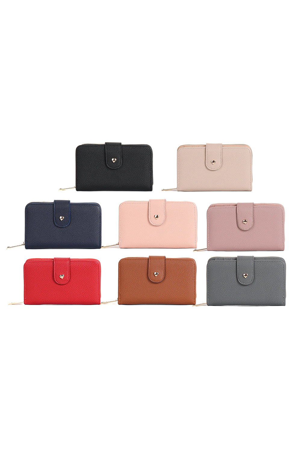 Compact Zipper Wallet with Card Slots and Coin Compartment