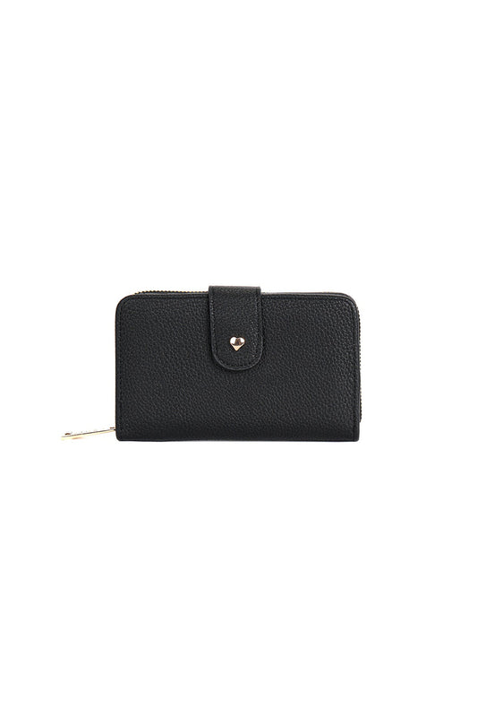 Compact Zipper Wallet with Card Slots and Coin Compartment