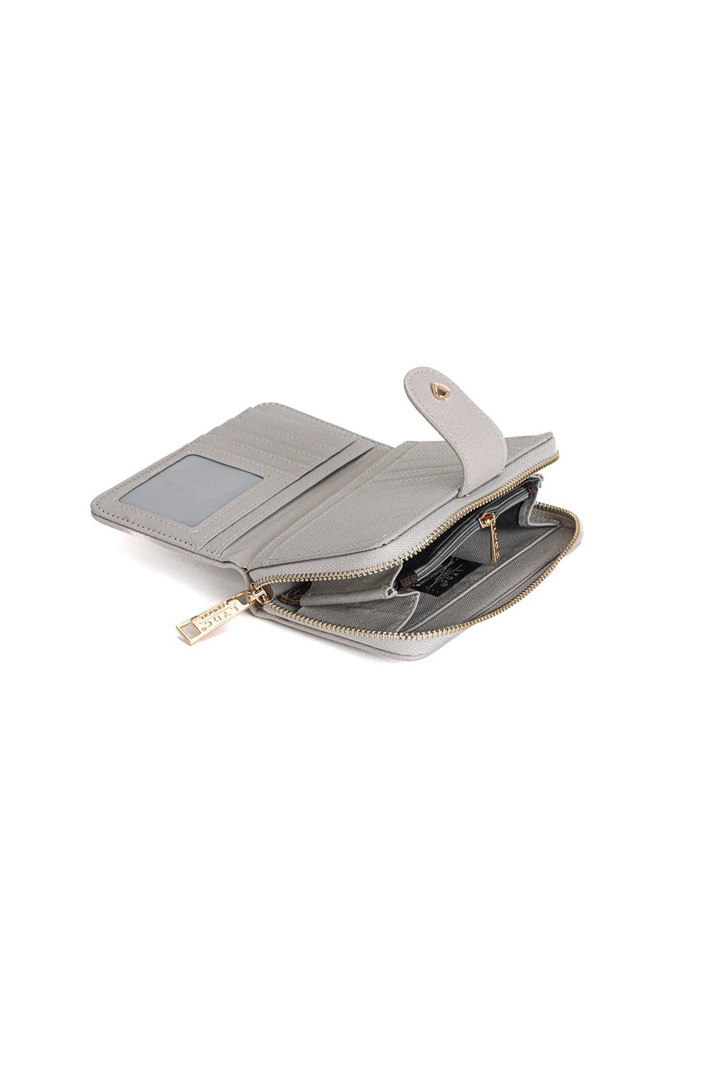 Compact Zipper Wallet with Card Slots and Coin Compartment