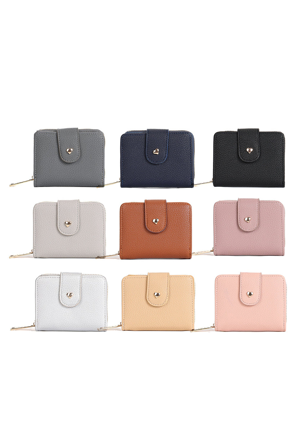 Compact Wristlet Purse Wallet with Card Slots and Zipper