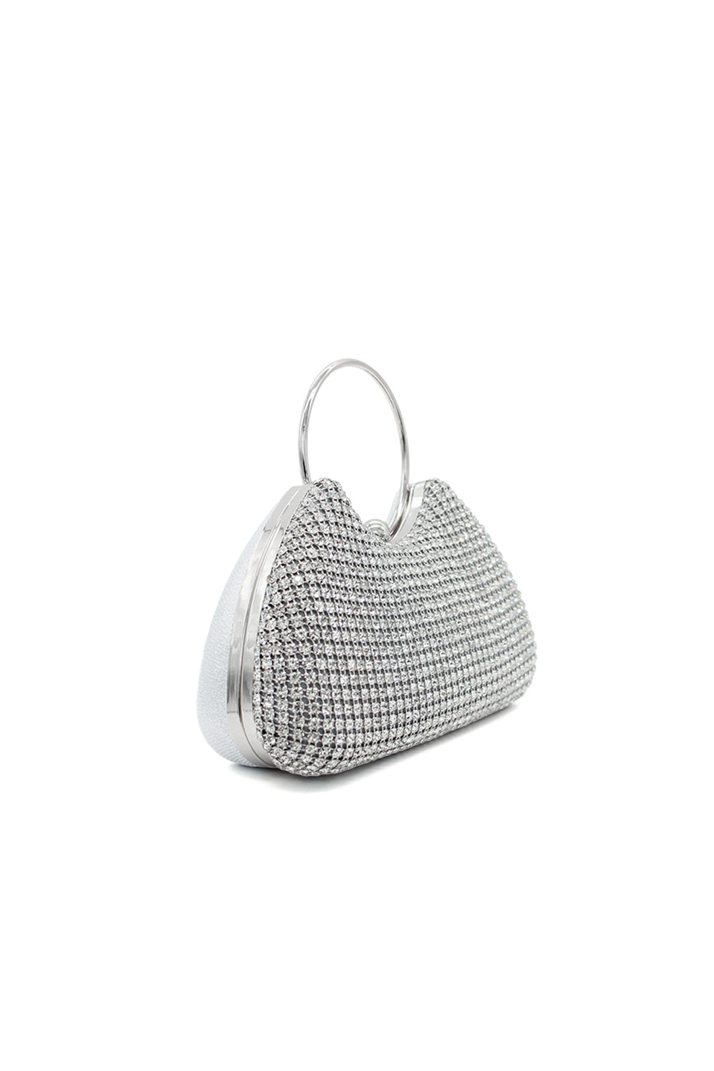 Sparkly Beaded Clutch Bag with Round Handle – Evening Handbag for Women