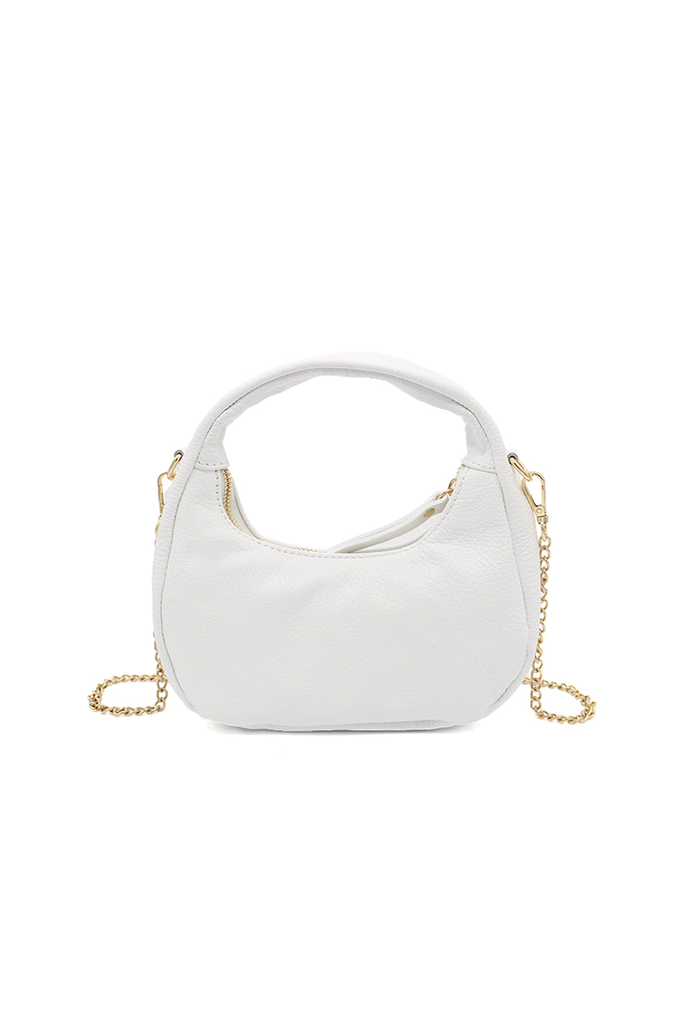 Chic Genuine Italian Leather Crossbody Bag with Elegant Chain Strap