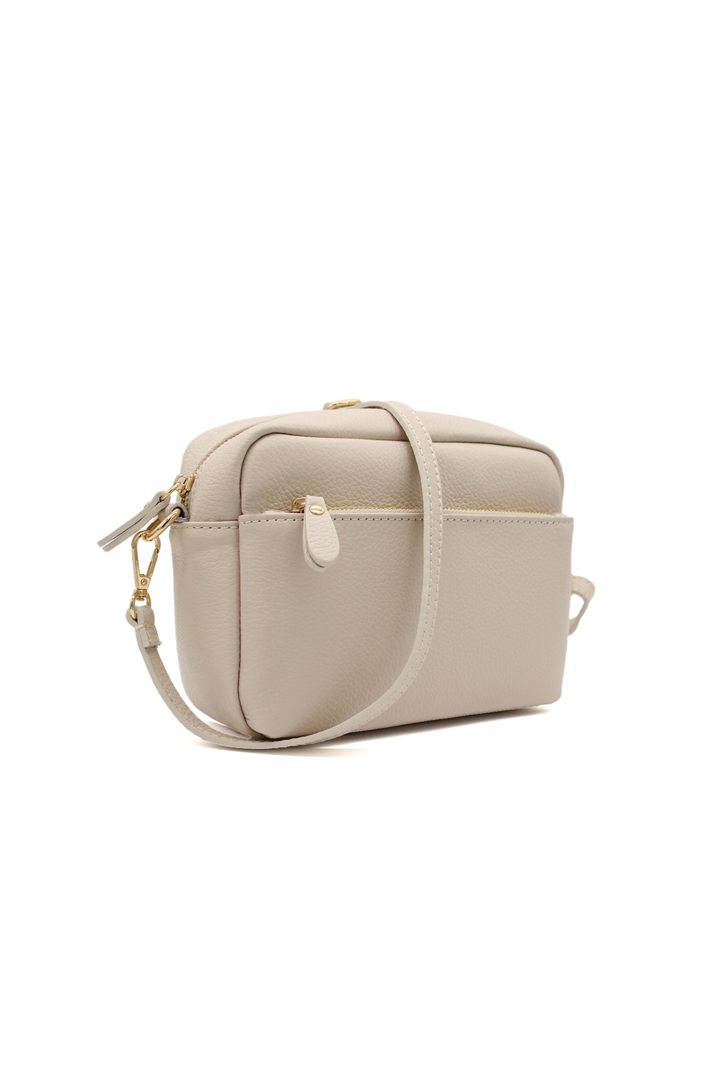 Solid Color Crossbody Bag for Women with Adjustable Strap and Zipper