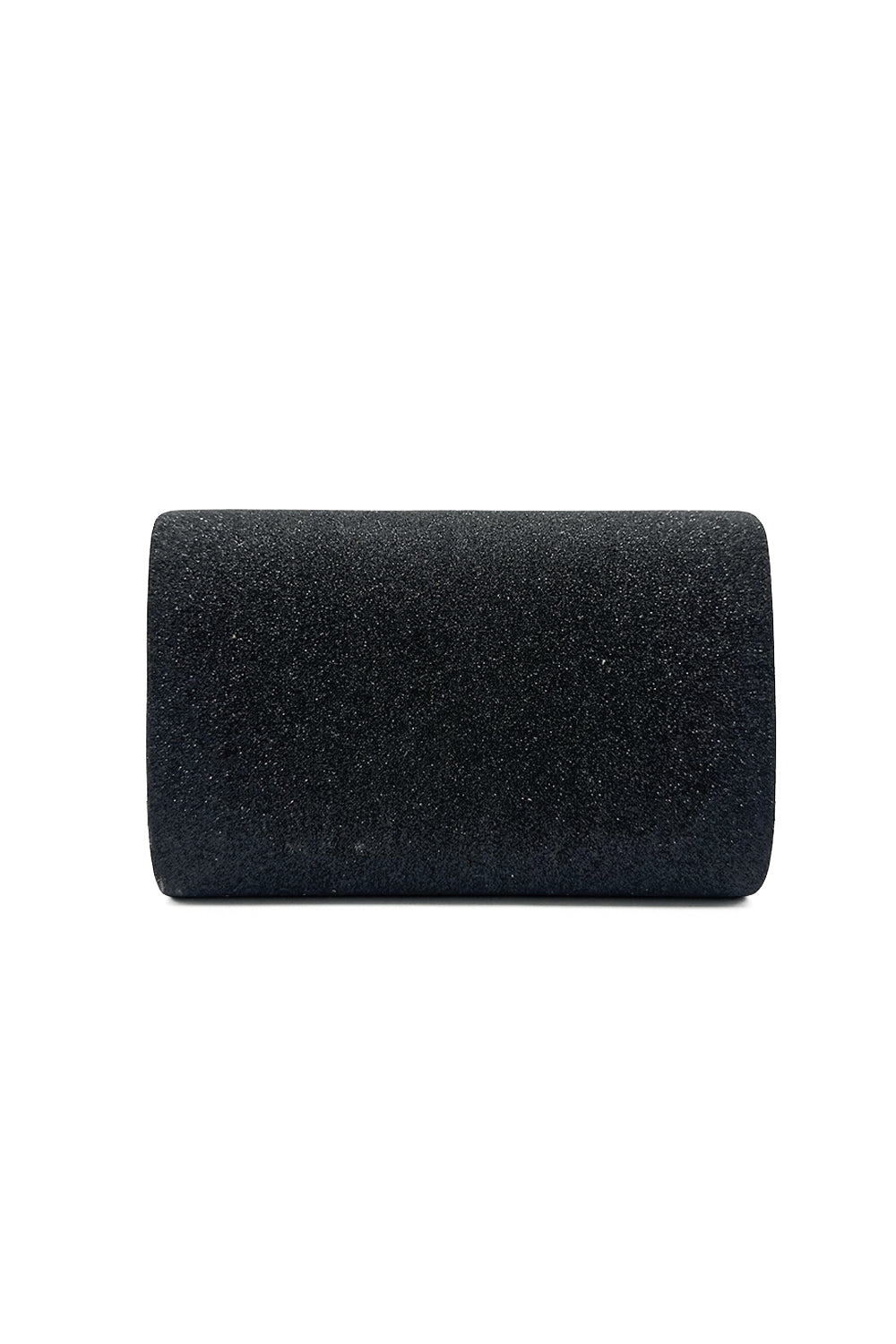 Pleated Glitter Clutch Bag with Chain Strap