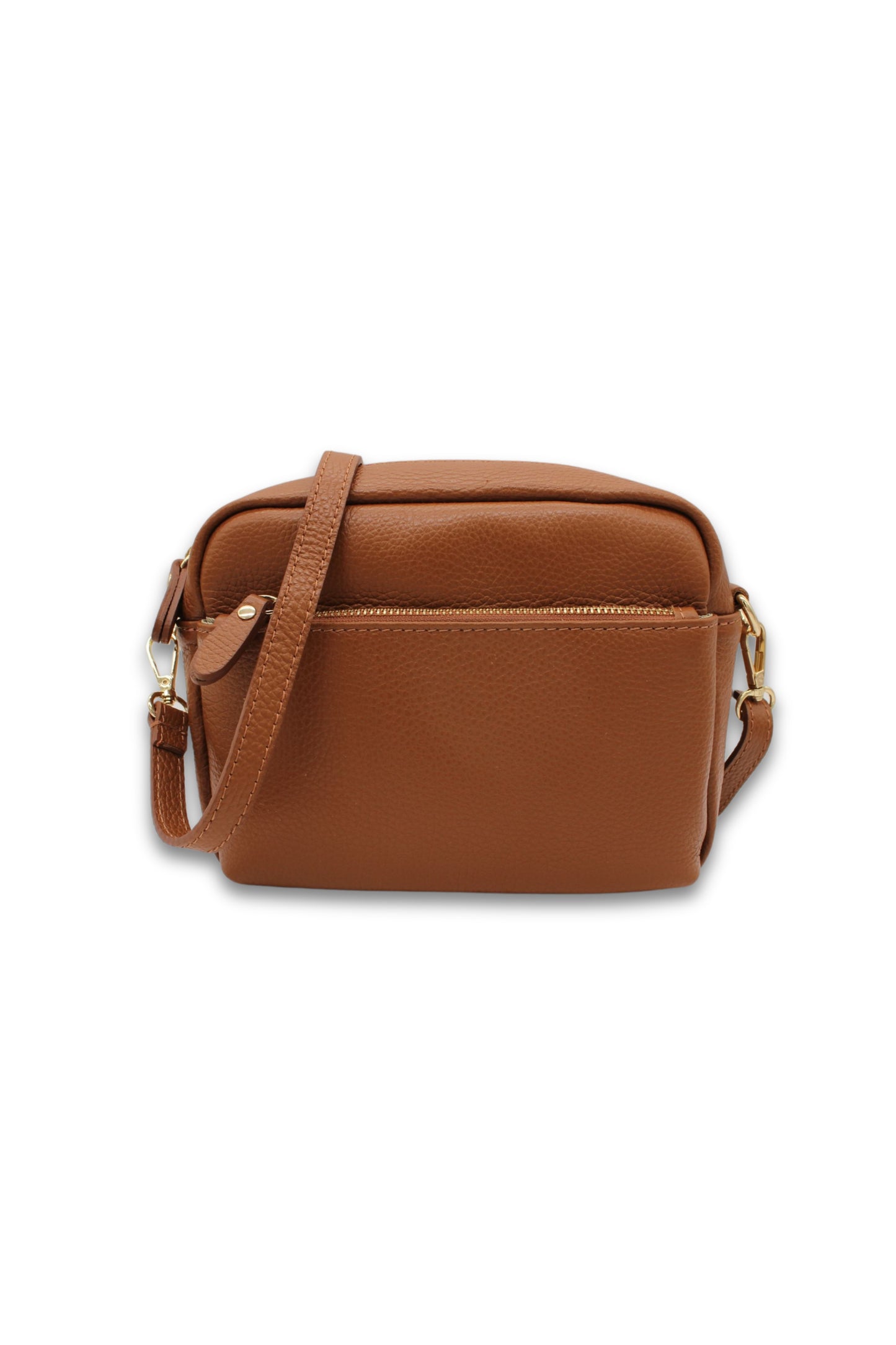 Solid Color Crossbody Bag for Women with Adjustable Strap and Zipper