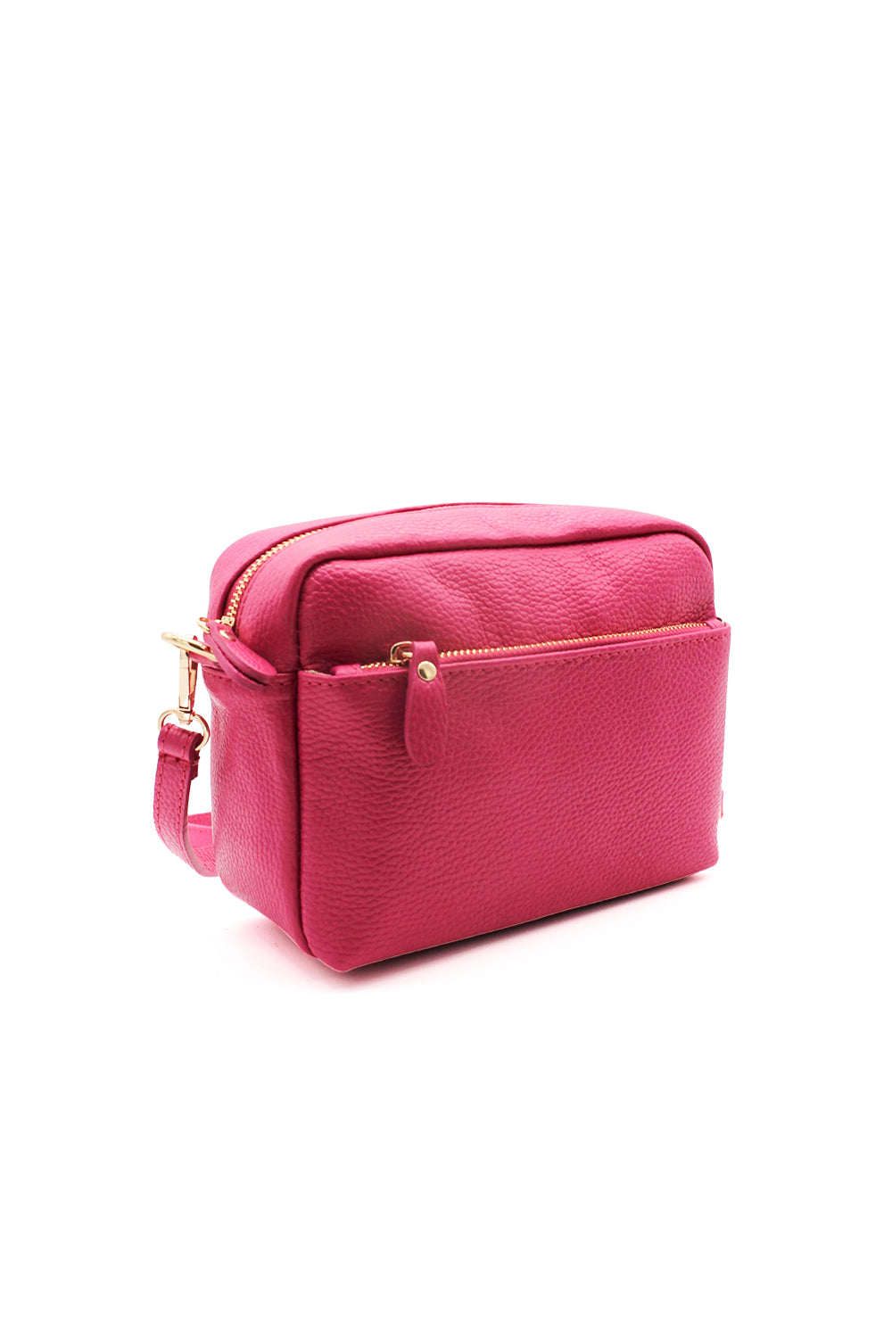 Solid Color Crossbody Bag for Women with Adjustable Strap and Zipper