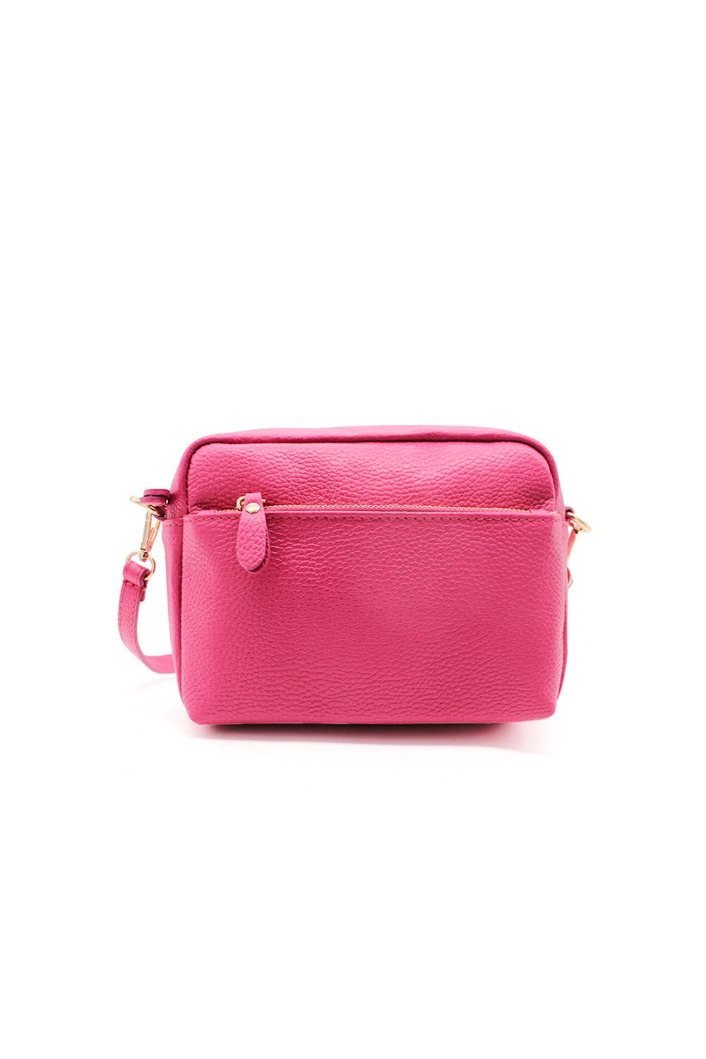 Solid Color Crossbody Bag for Women with Adjustable Strap and Zipper
