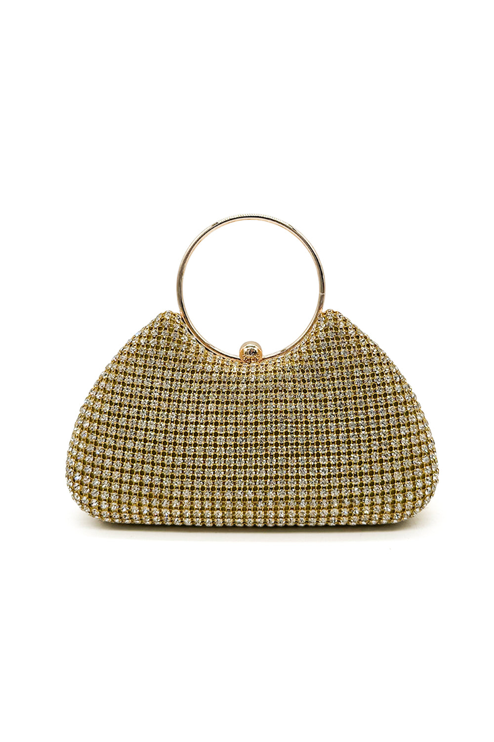 Sparkly Beaded Clutch Bag with Round Handle – Evening Handbag for Women