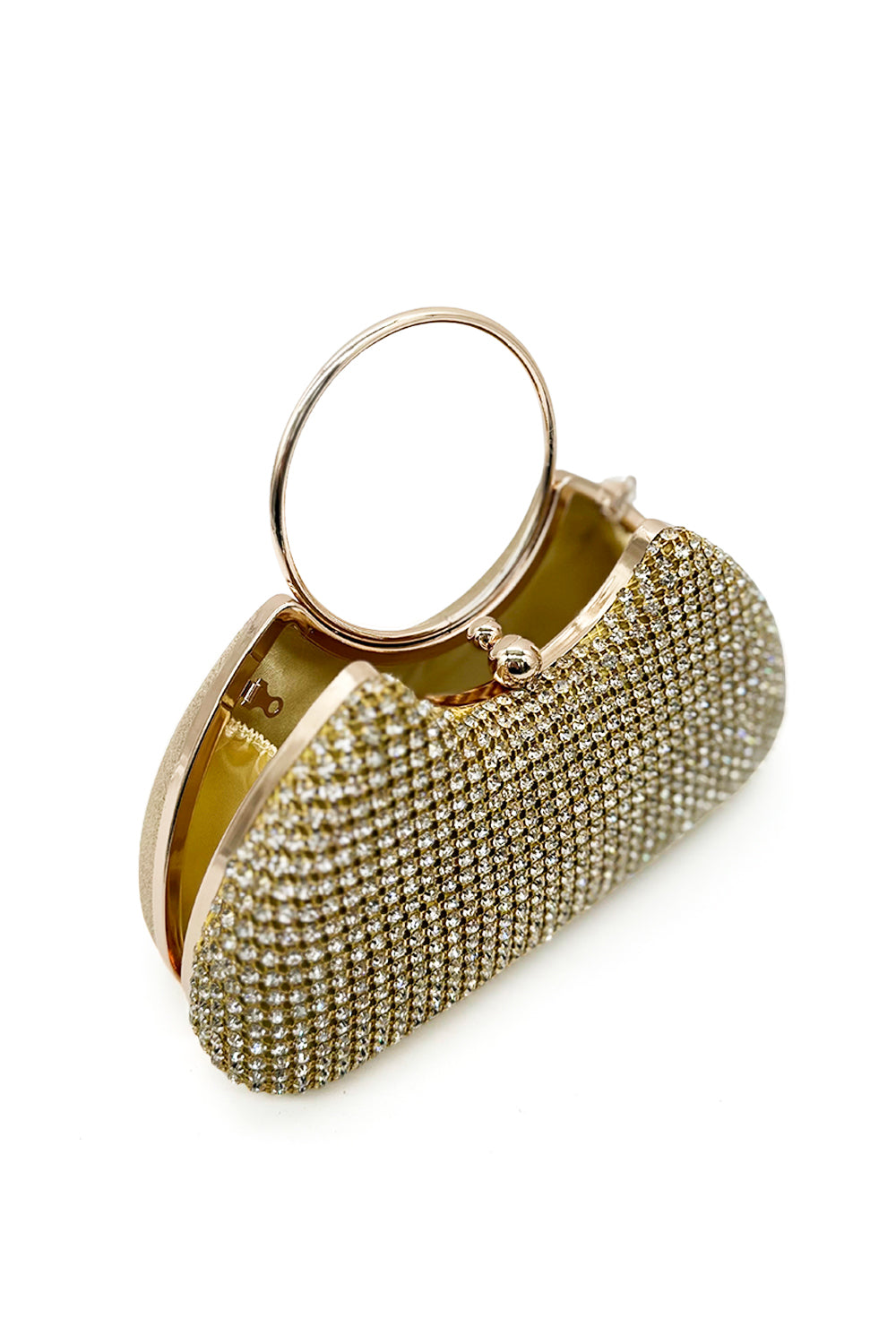 Sparkly Beaded Clutch Bag with Round Handle – Evening Handbag for Women
