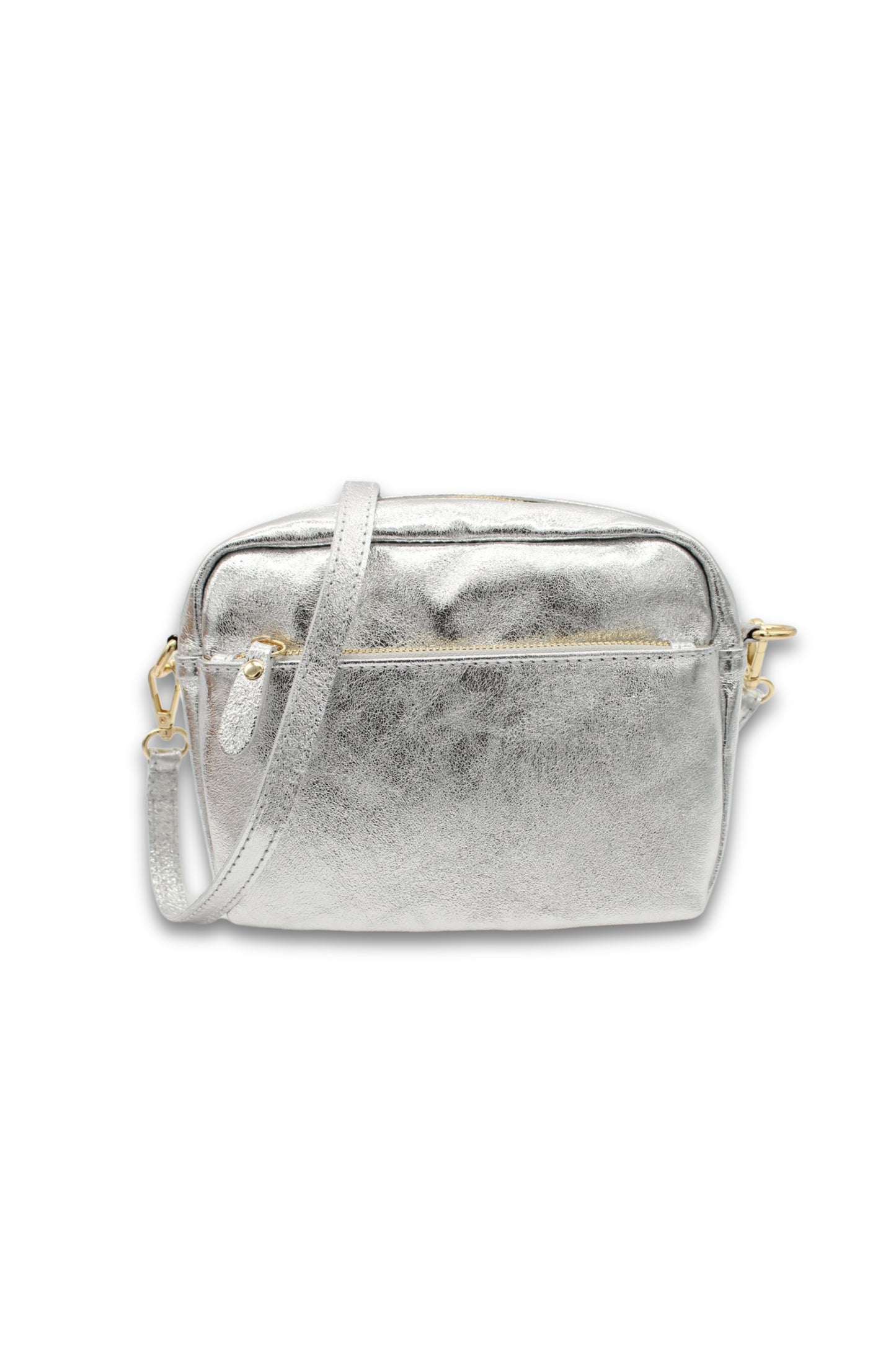 Solid Color Crossbody Bag for Women with Adjustable Strap and Zipper