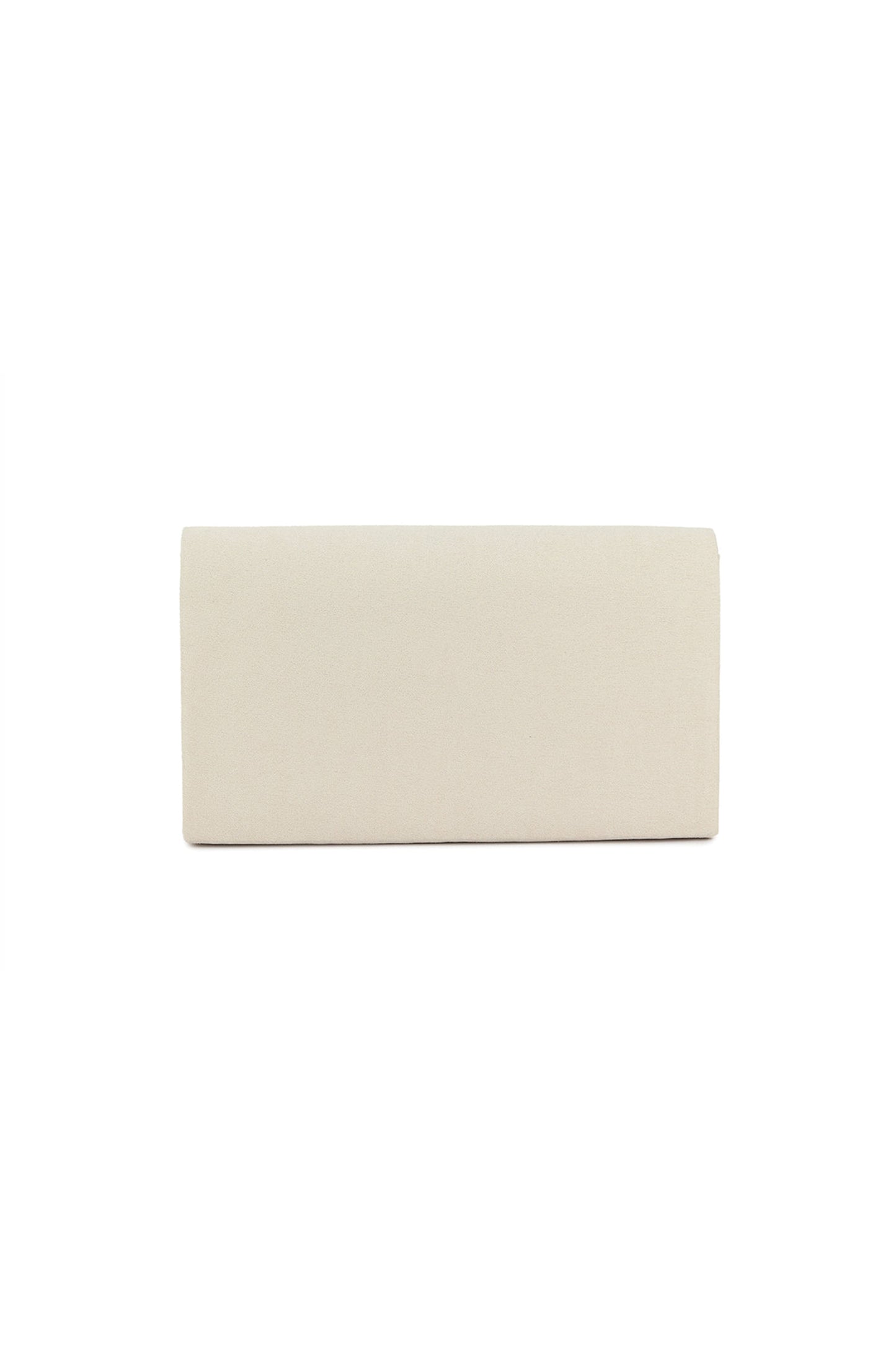 Envelope Clutch Bag with Metal Trim Flap and Chain Strap