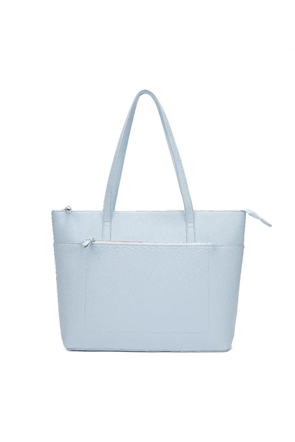Large Tote Shoulder Bag with Zipper Closure and Inner Pockets