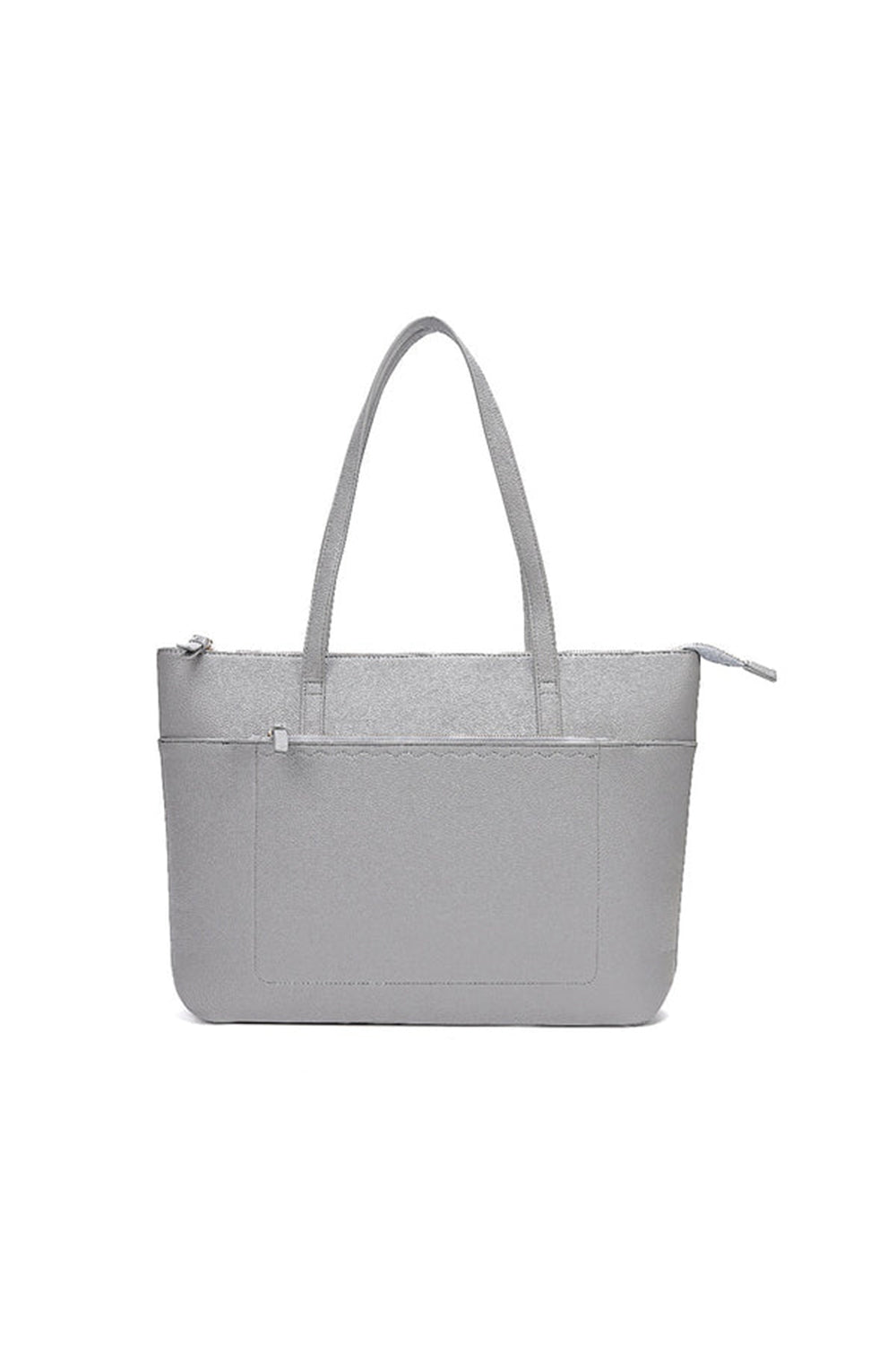 Large Tote Shoulder Bag with Zipper Closure and Inner Pockets