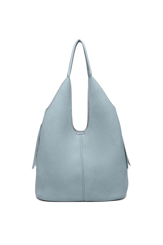 Spacious Shoulder Bag with Snap Closure and Removable Zipper Pocket