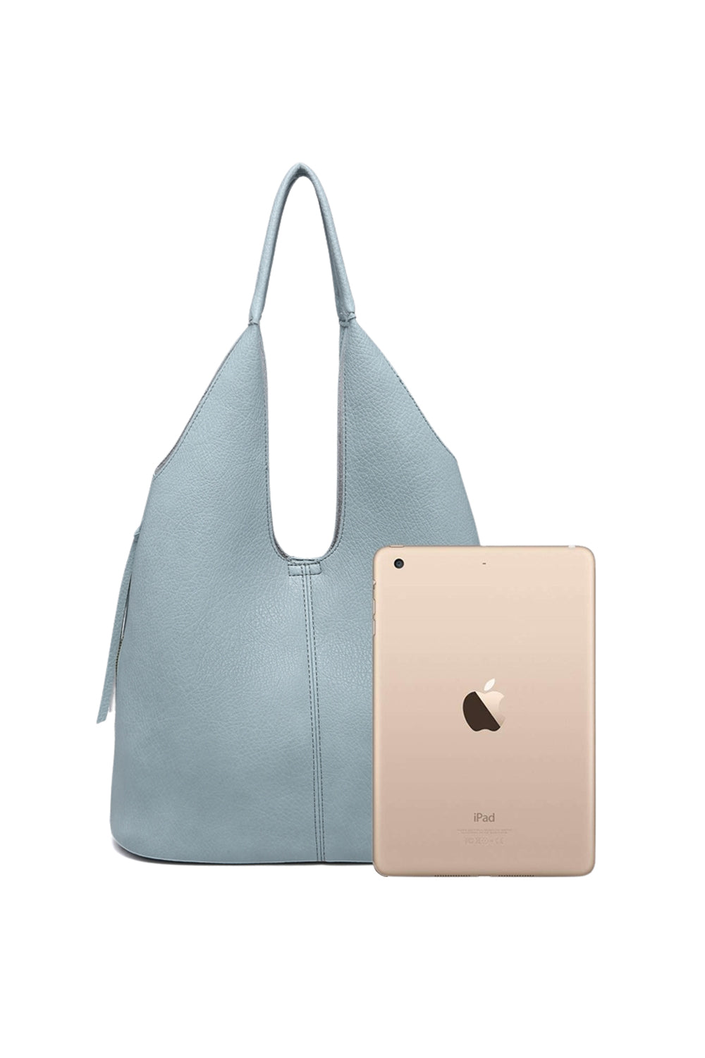Spacious Shoulder Bag with Snap Closure and Removable Zipper Pocket