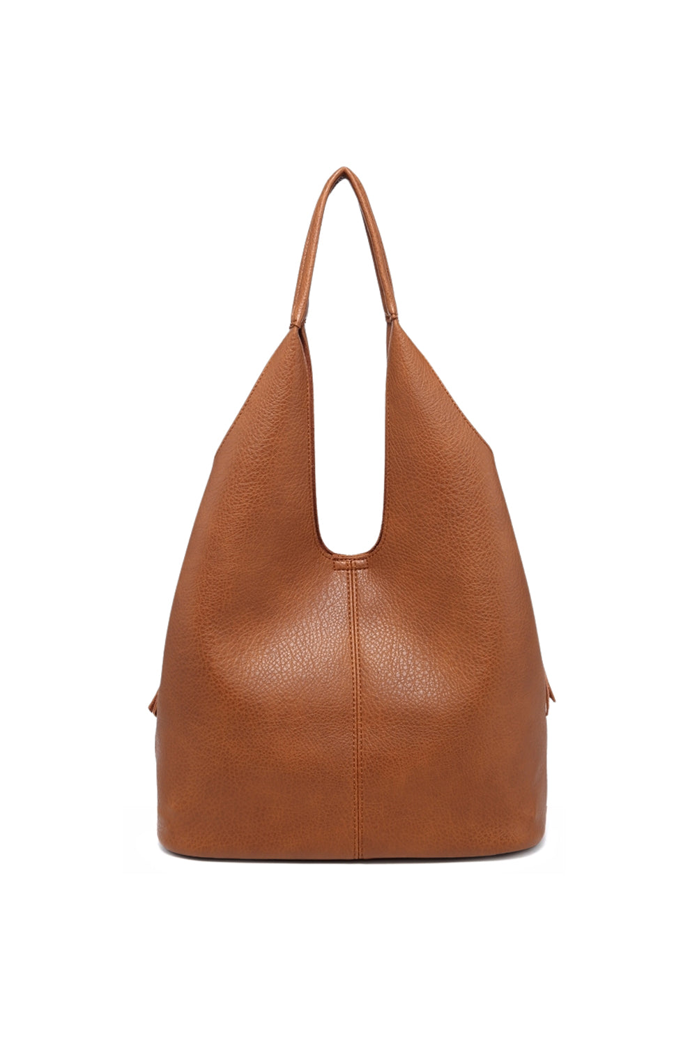 Spacious Shoulder Bag with Snap Closure and Removable Zipper Pocket