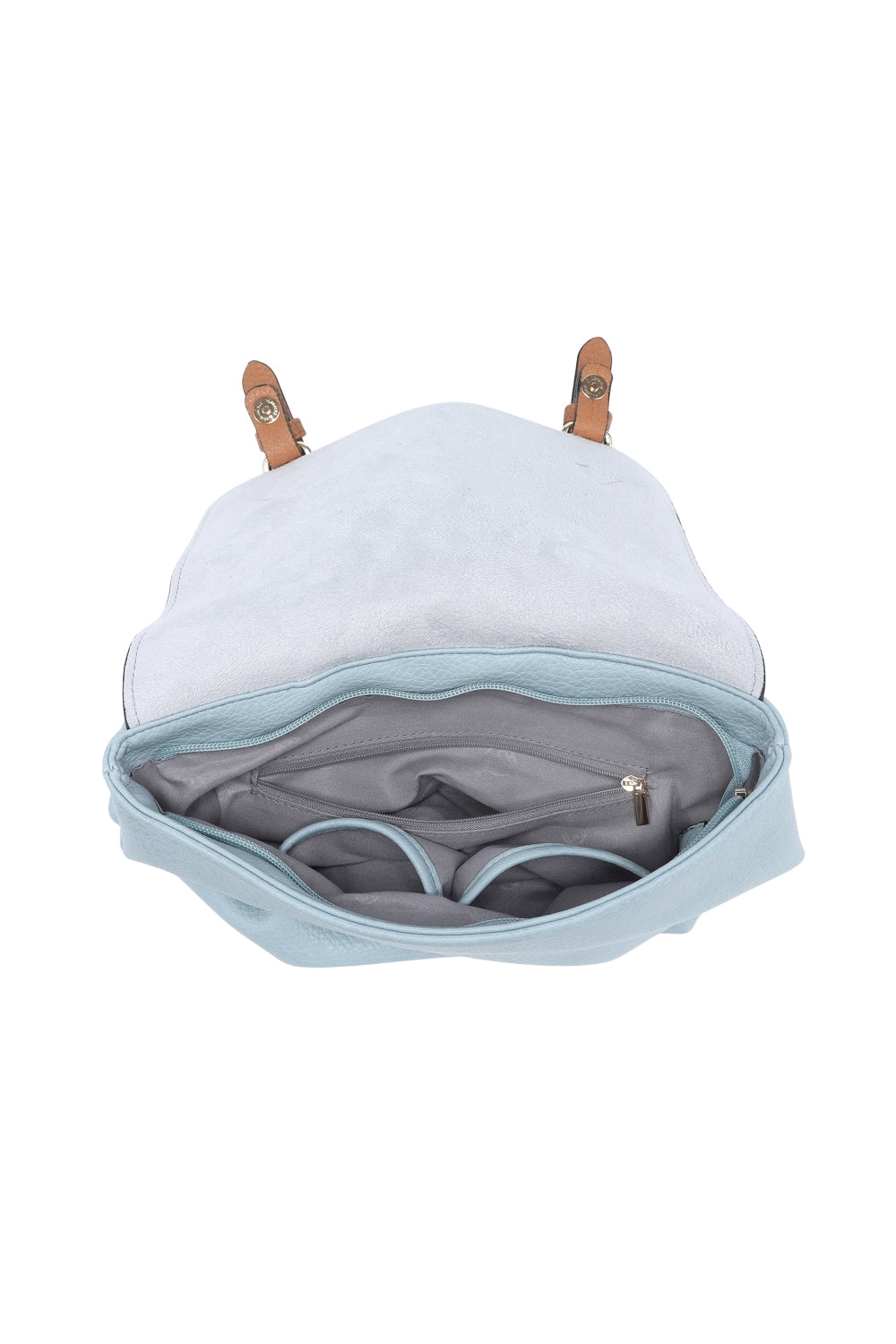 Spacious Backpack with Flap Zipper Closure Adjustable Strap and Multiple Inner Pockets