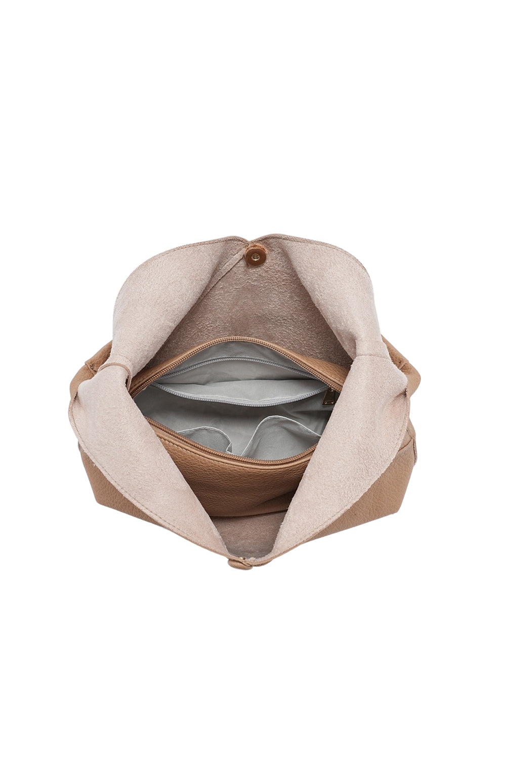 Versatile Shoulder Bag with Magnetic Closure and Chic Zip Pouch