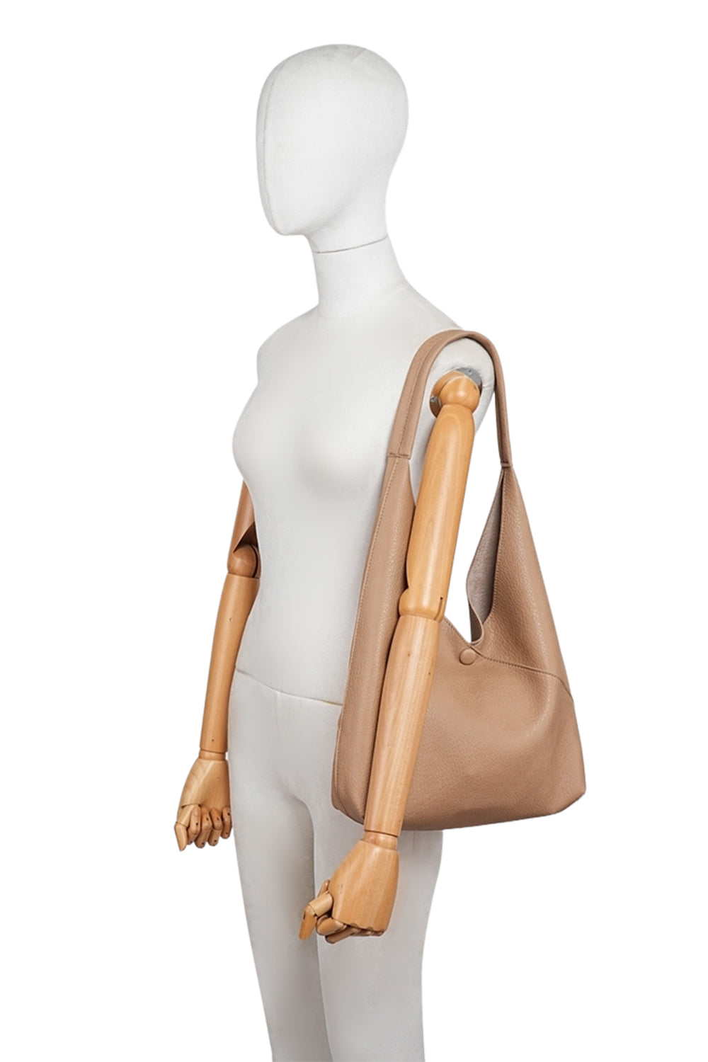 Versatile Shoulder Bag with Magnetic Closure and Chic Zip Pouch