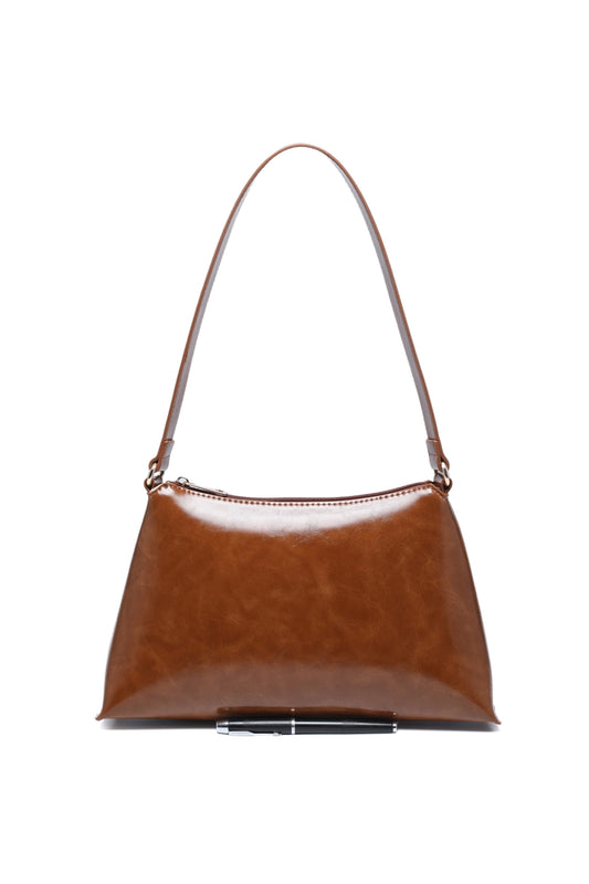 Zippered Shoulder Bag with Spacious Interior and Multiple Inner Pockets