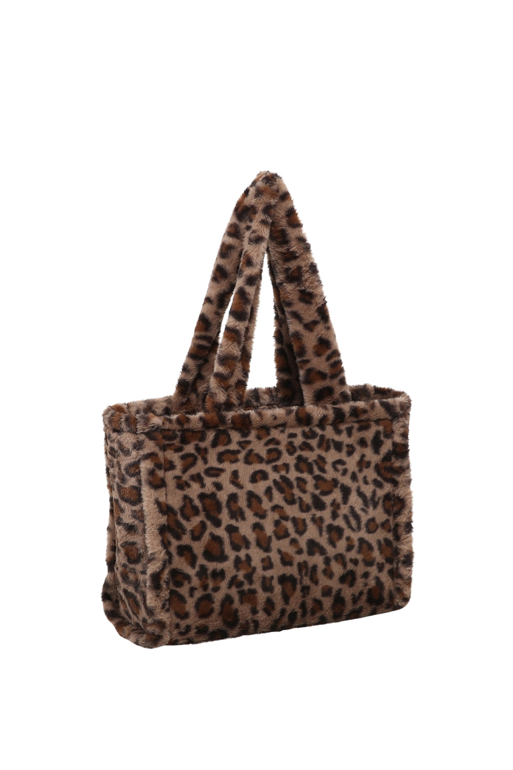 Leopard Print Tote Bag with Soft Shoulder Handle Design