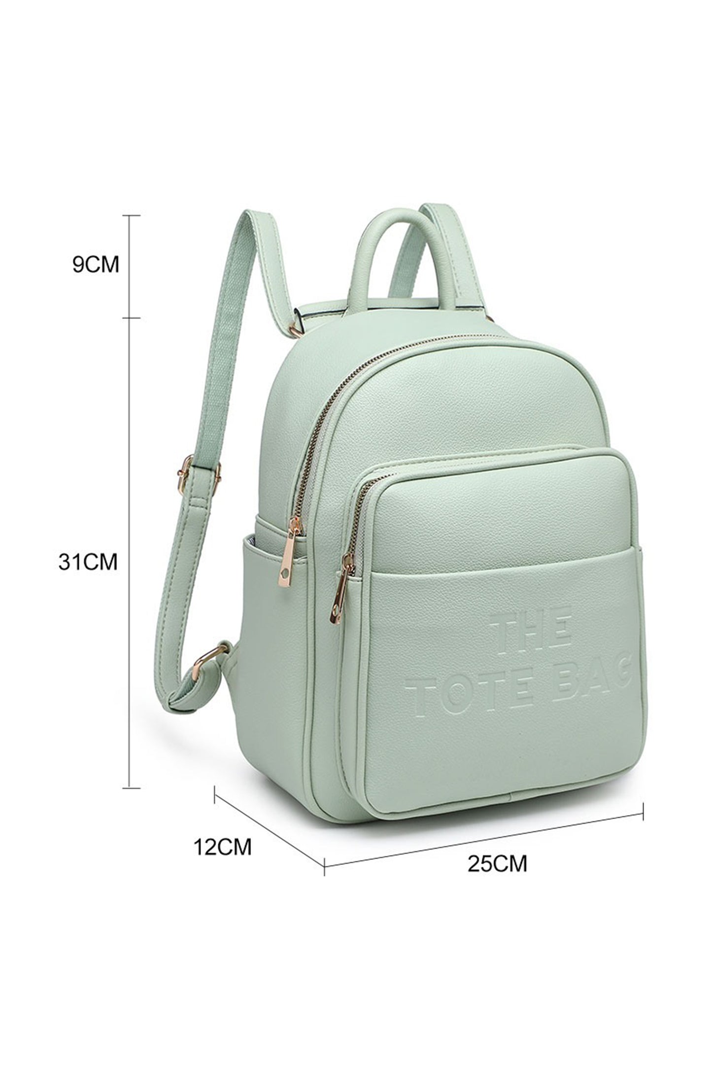 Mini Backpack with Multi Compartment Zip Closure