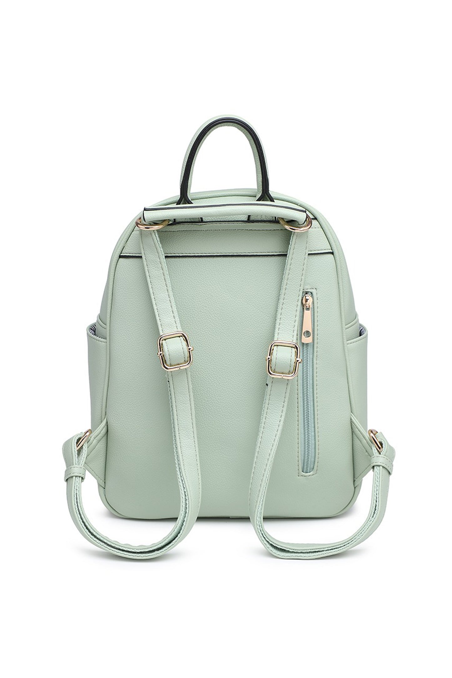 Mini Backpack with Multi Compartment Zip Closure