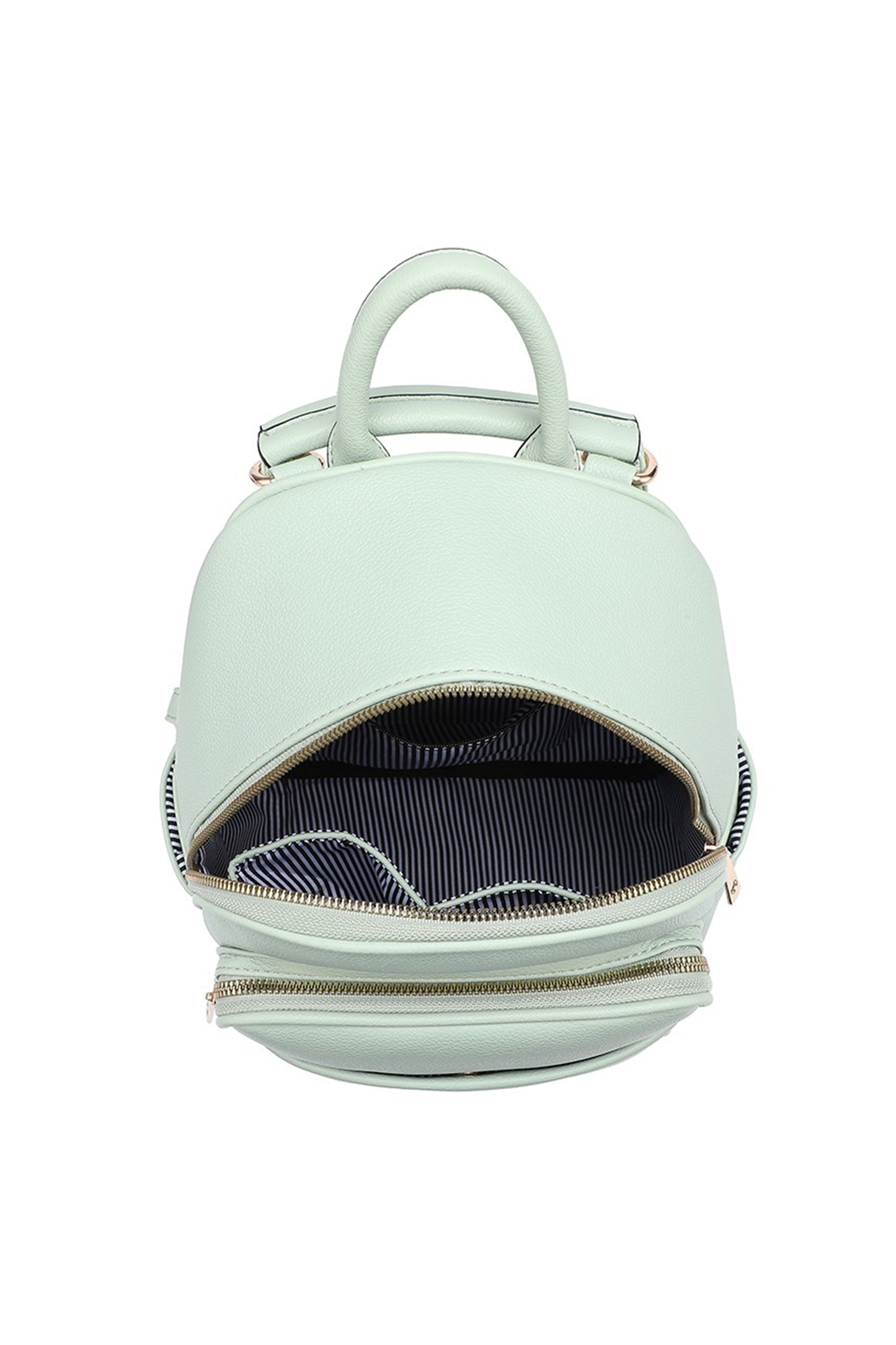 Mini Backpack with Multi Compartment Zip Closure