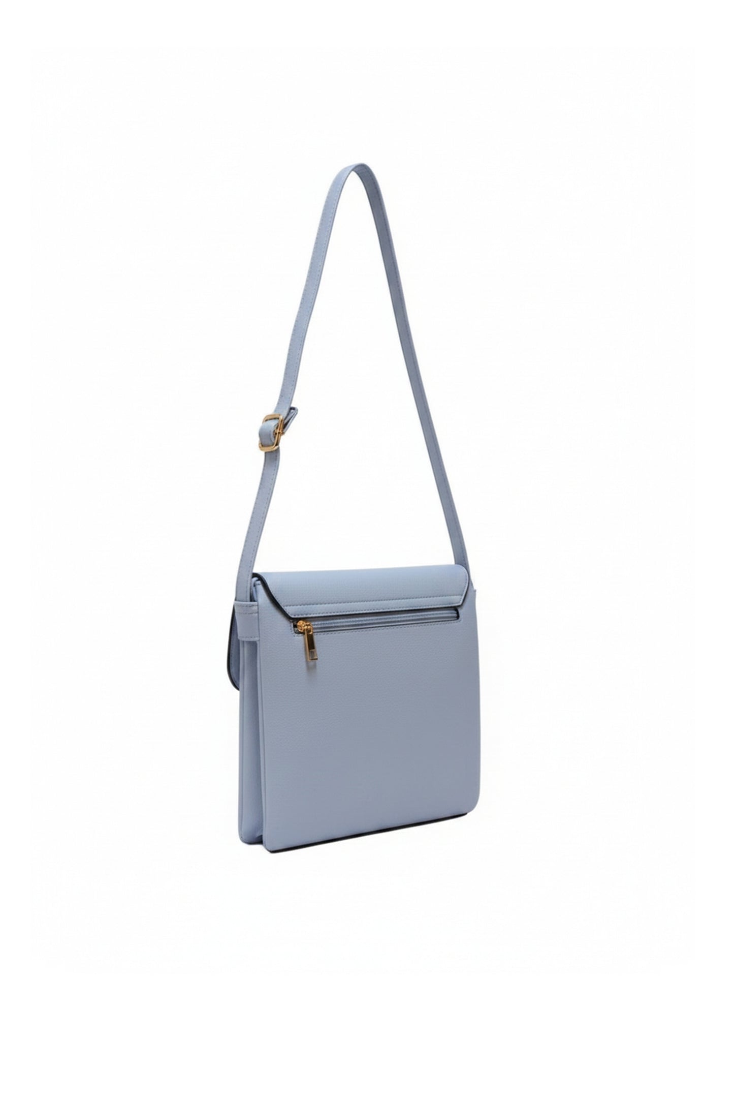 Crossbody Shoulder Bag with Tassel Charm and Flap Closure