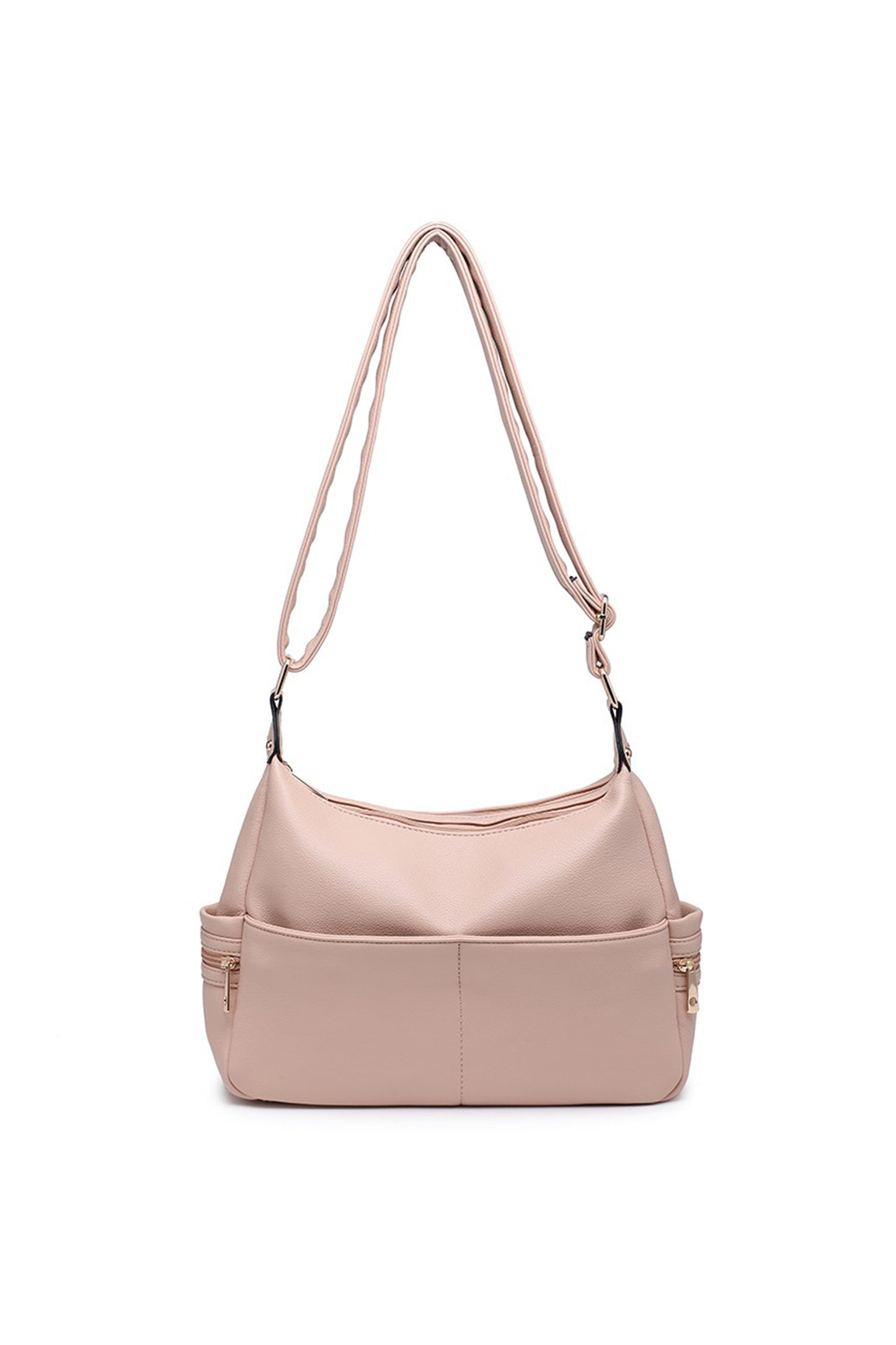 Multi Pocket and Compartment Crossbody Bag with Zip Closure