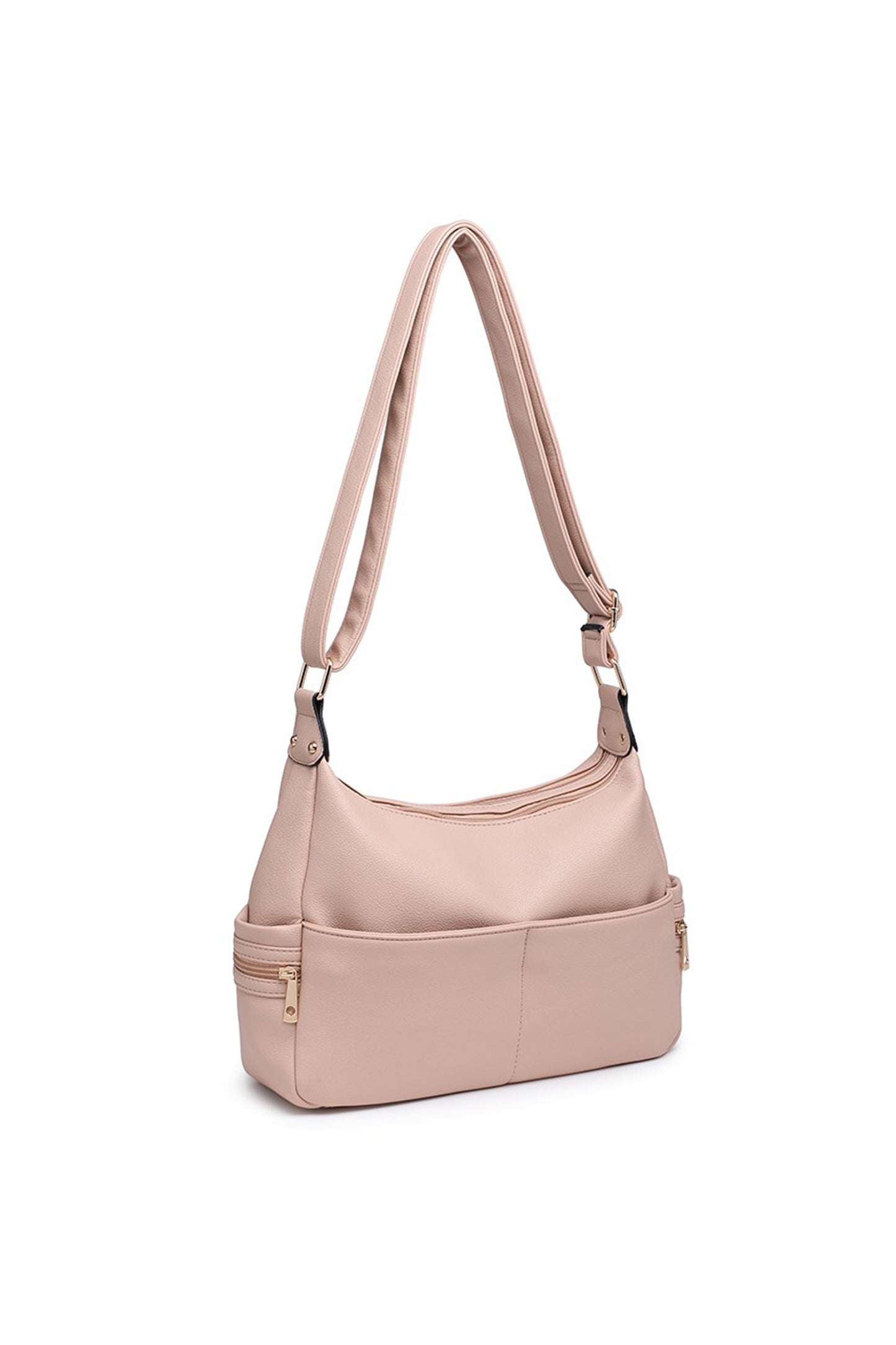 Multi Pocket and Compartment Crossbody Bag with Zip Closure