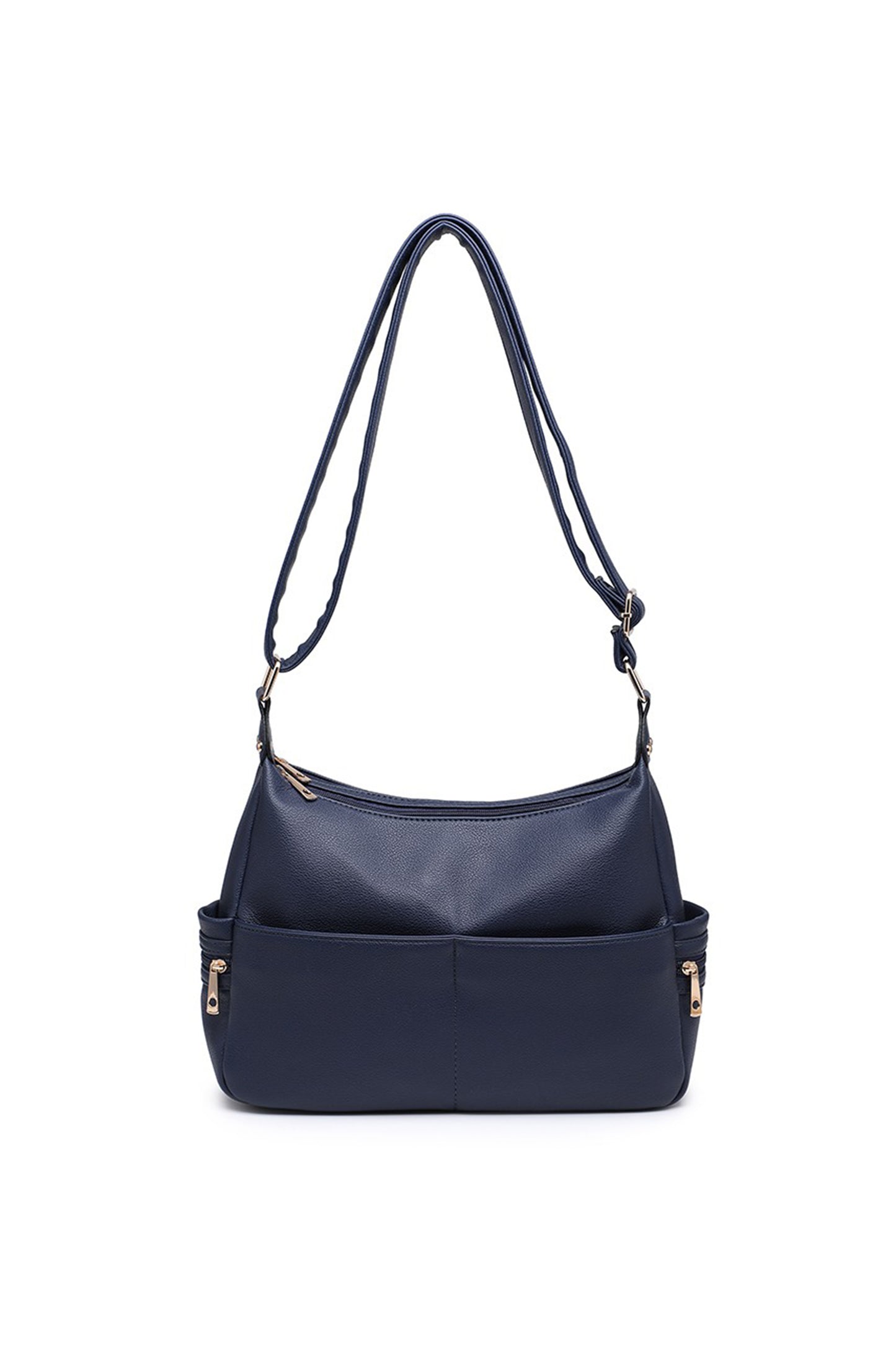 Multi Pocket and Compartment Crossbody Bag with Zip Closure