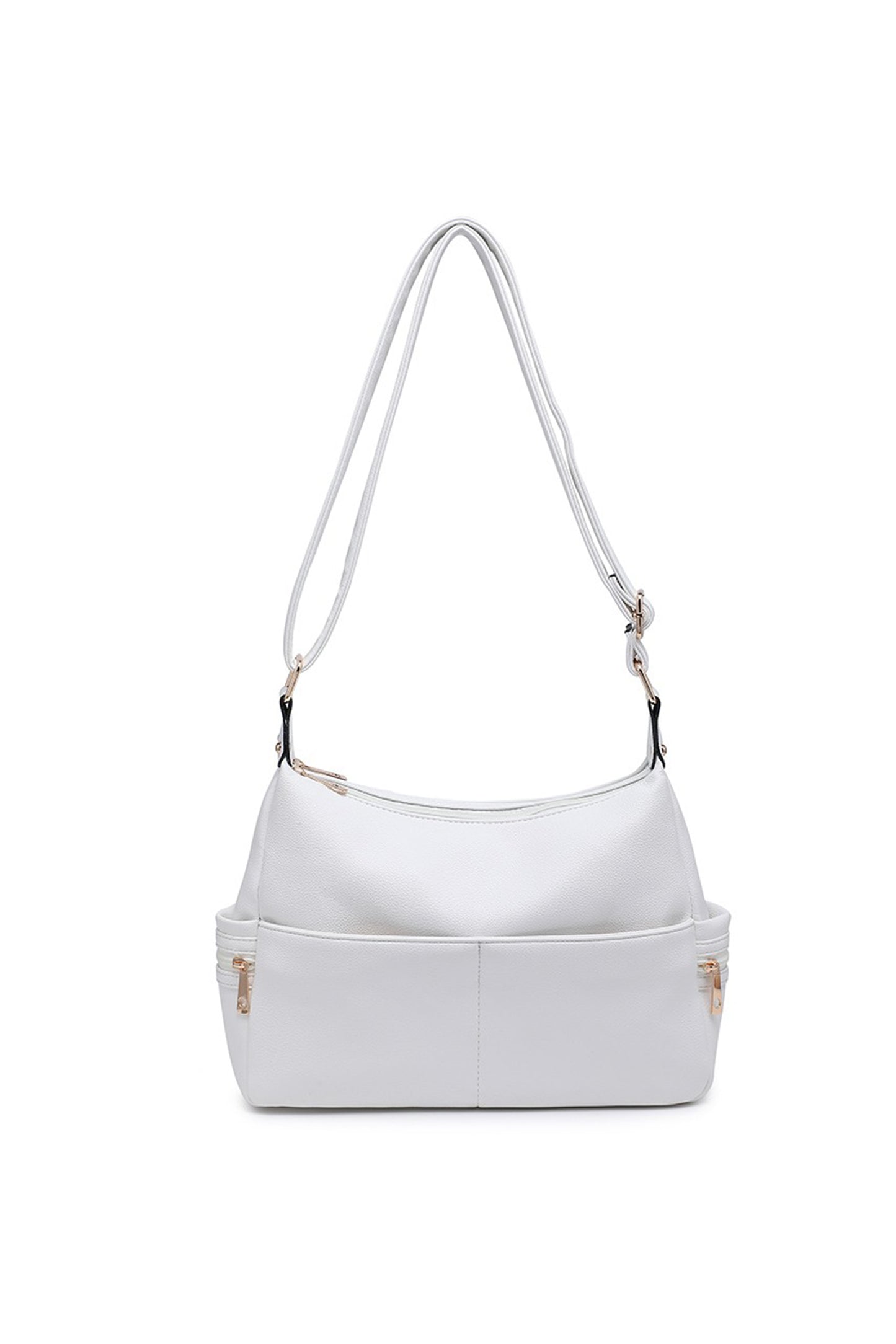 Multi Pocket and Compartment Crossbody Bag with Zip Closure