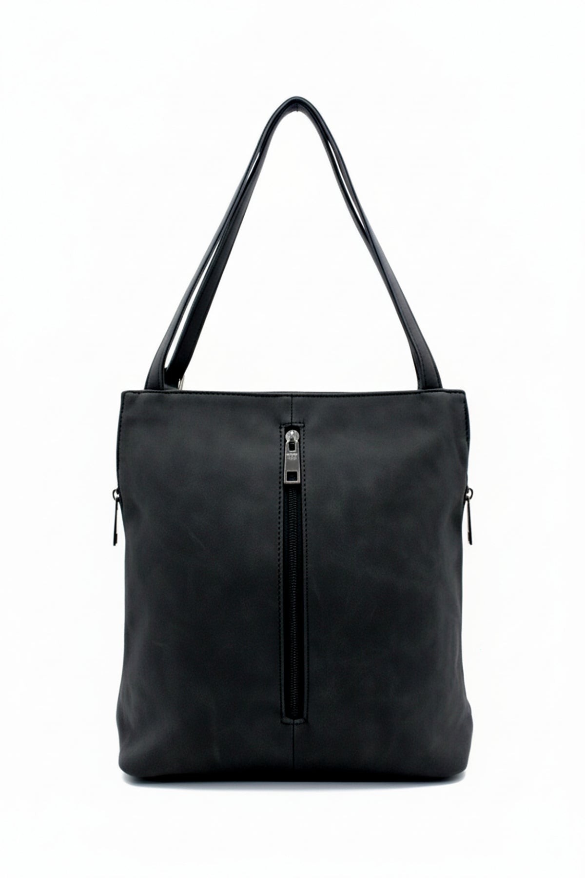 Convertible Shoulder Bag with Backpack Straps and Zip Pockets