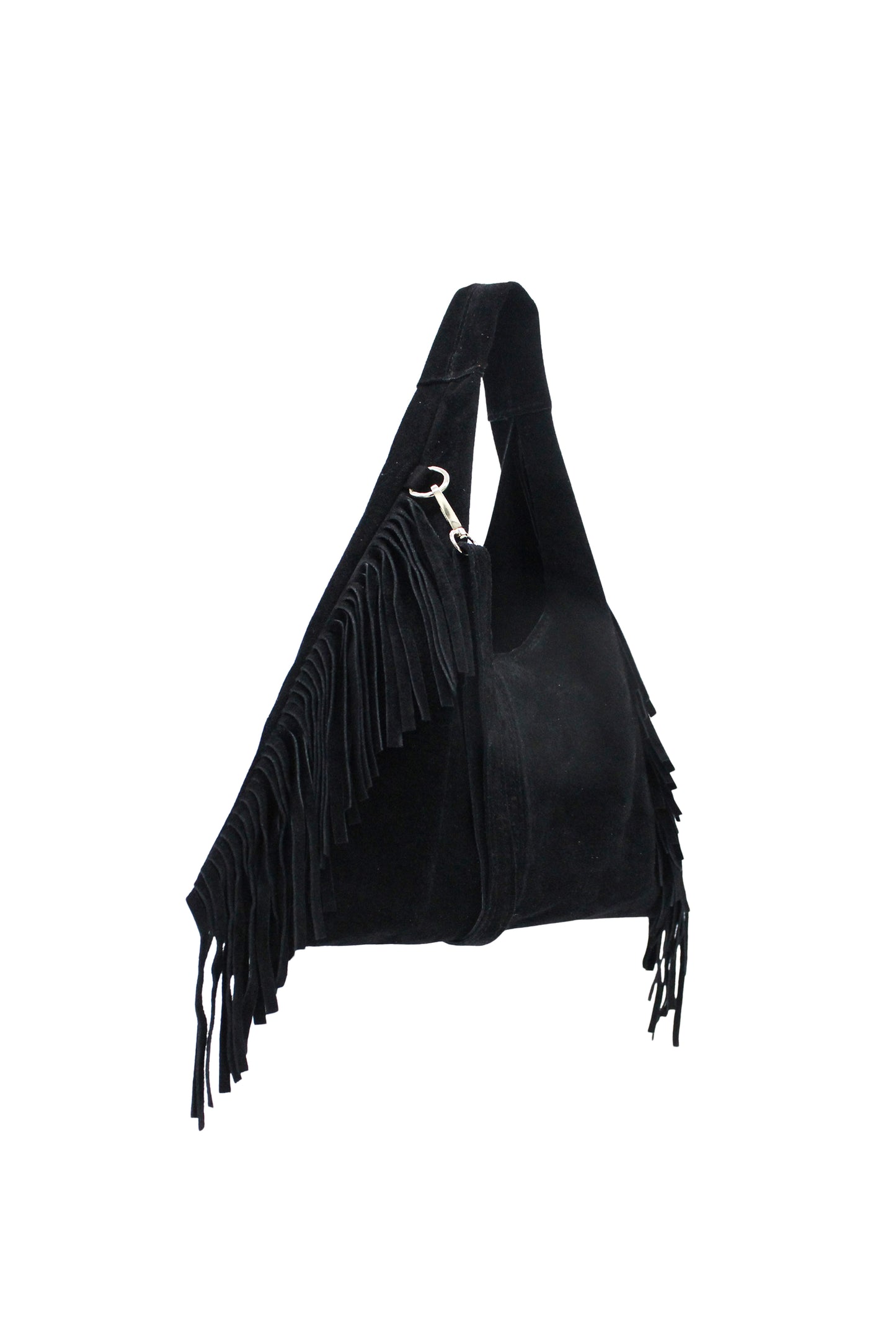 Italian Genuine Suede Fringe Crossbody Shoulder Bag