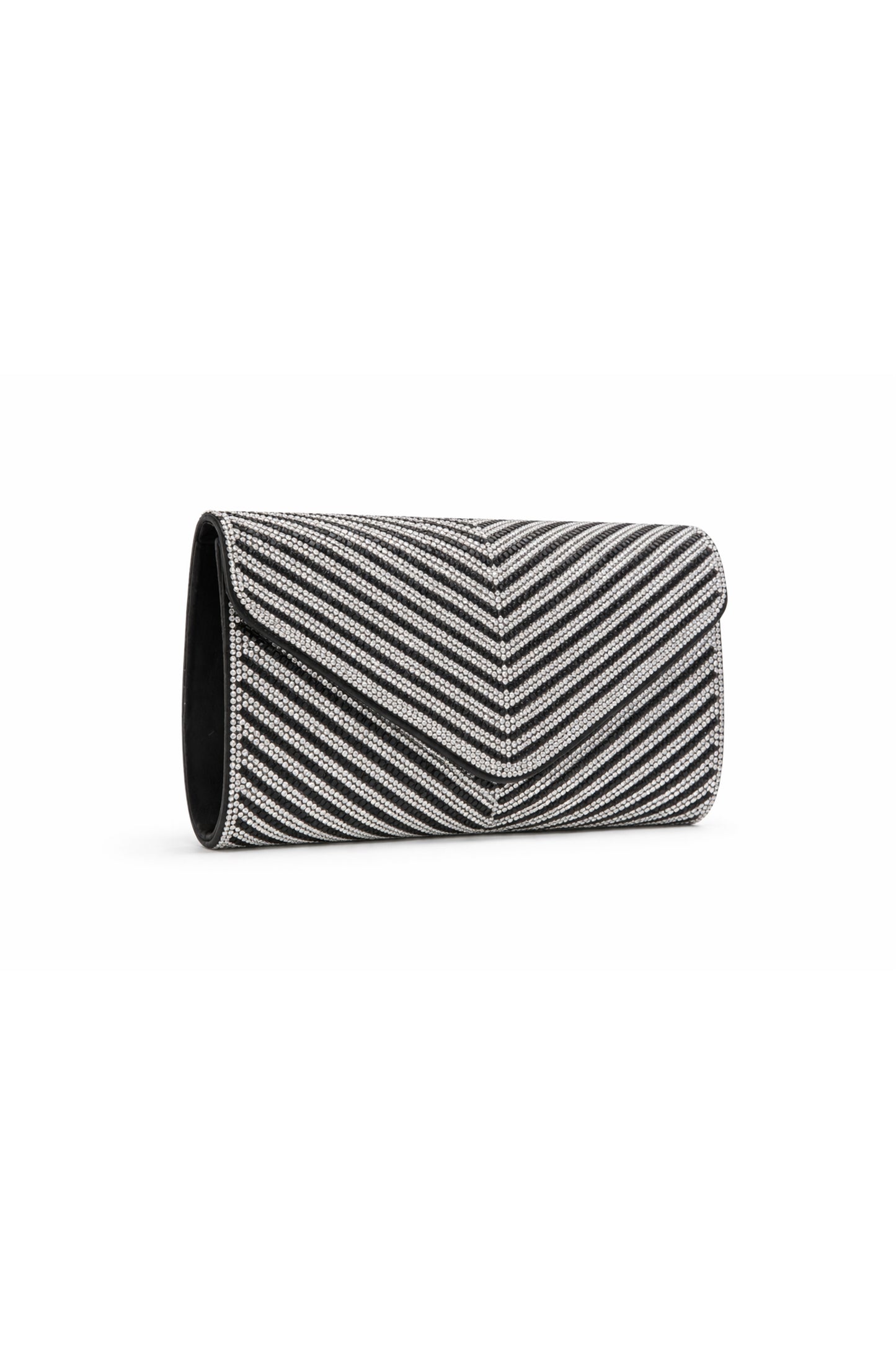 Rhinestone Envelope Clutch Bag with Flap Closure Chain Strap
